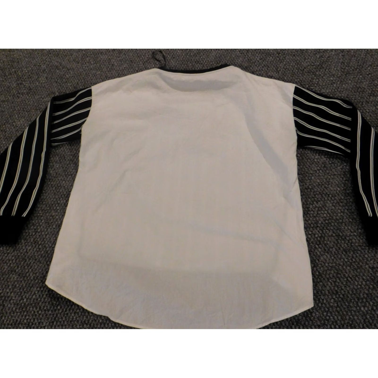 Zara Zara Blouse XS Blue Striped Crew Neck Pullover Shirt Womens Vintage: No Size XS / US 0-2 / IT 36-38 - 7 Thumbnail