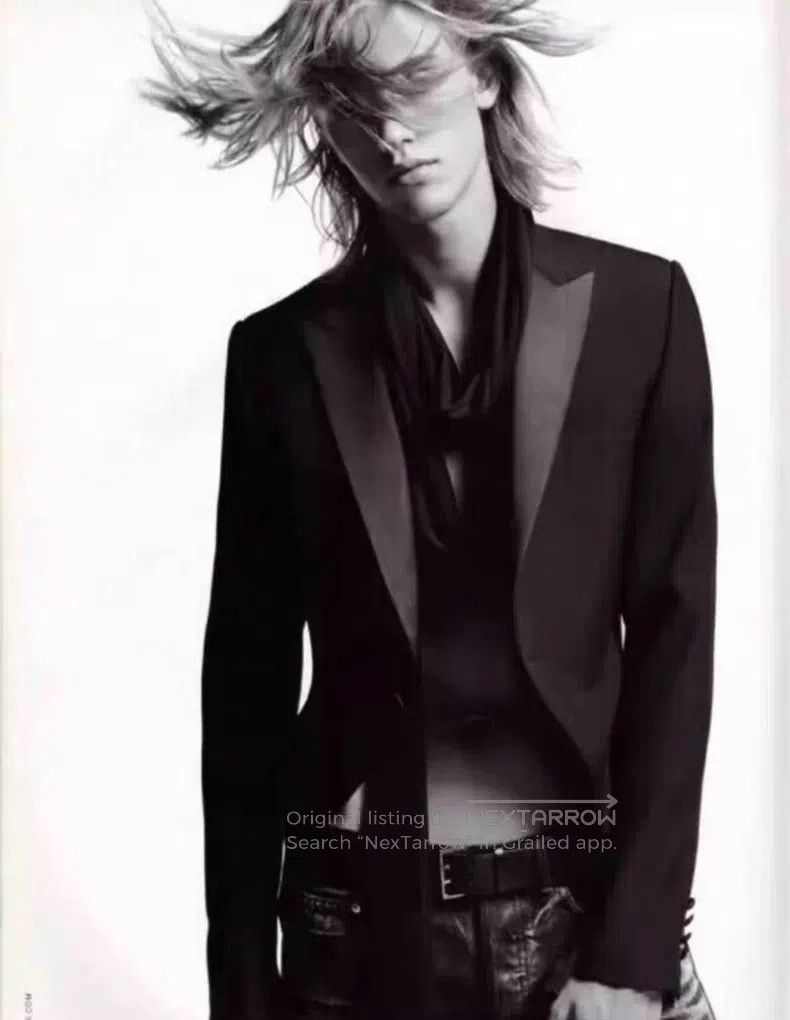 Dior Dior Black satin collared smoking suit Size 44R - 8 Thumbnail