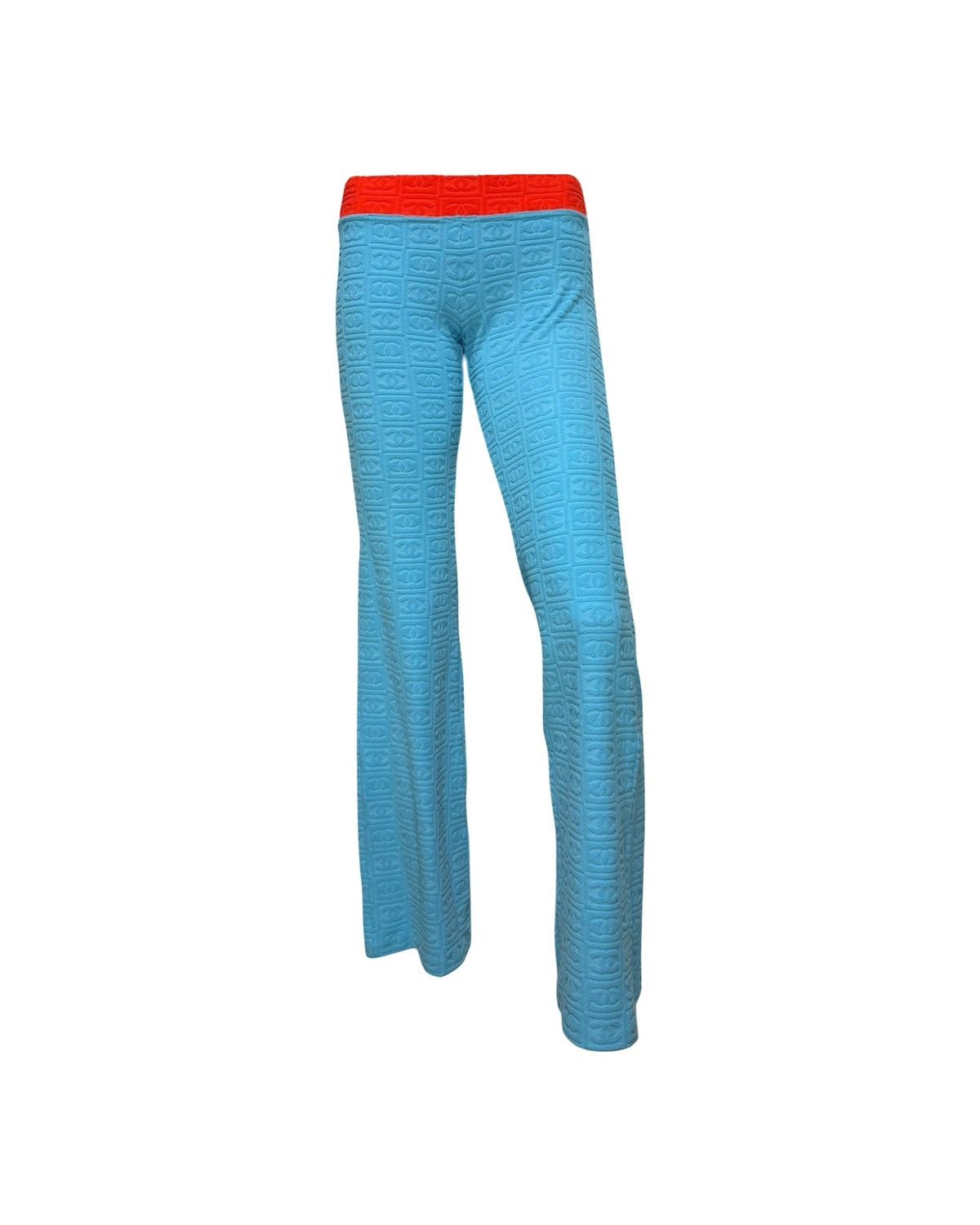 Chanel CHANEL Sport S/S 2002 CC Embossed Jacquard Terry Cloth Pants Size 26" / US 2 / IT 38 - 1 Thumbnail