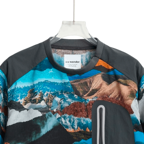 And Wander Geometric landscape print sweatshirt (size 4) Size US XL / EU 56 / 4 - 3 Thumbnail