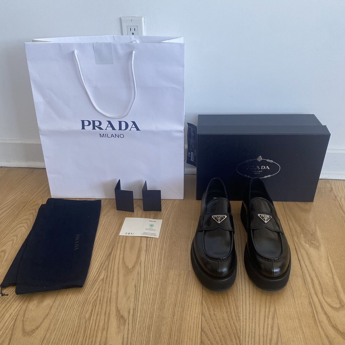 Prada Black Shoe Box Prada Ballet Flats with Shoebox 6 (36.5) | Mercari main image 2