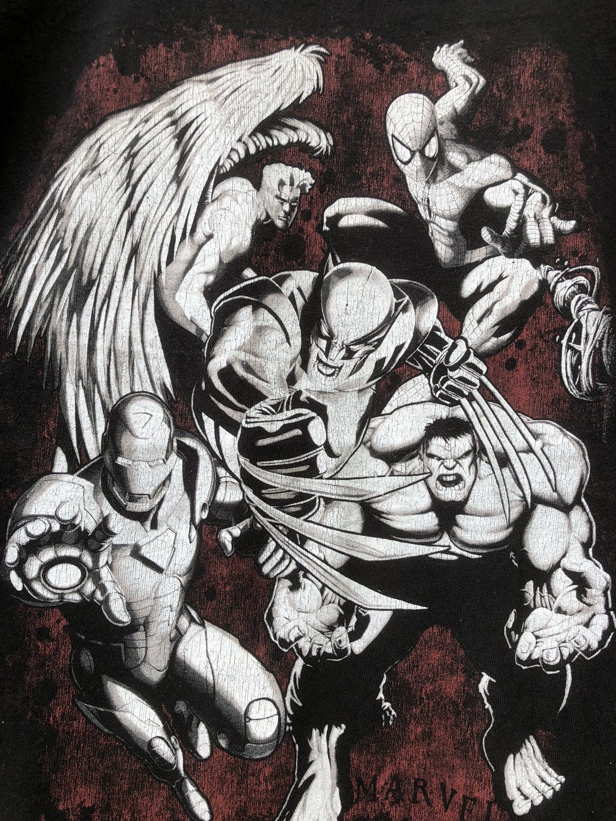 DC Comics × Marvel Comics × Vintage Vintage Y2K Mad Engine Marvel Characters Tshirt Size US M / EU 48-50 / 2 - 6 Thumbnail