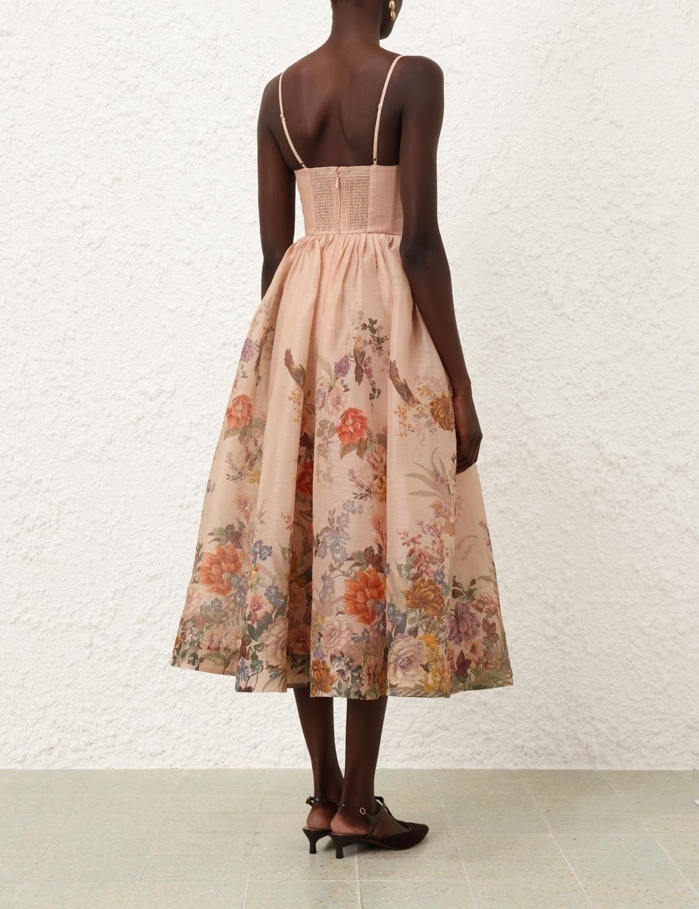 Zimmermann oc11z0825 Pavilion V Neck Midi Dress in Multicolor Size M / US 6-8 / IT 42-44 - 4 Thumbnail