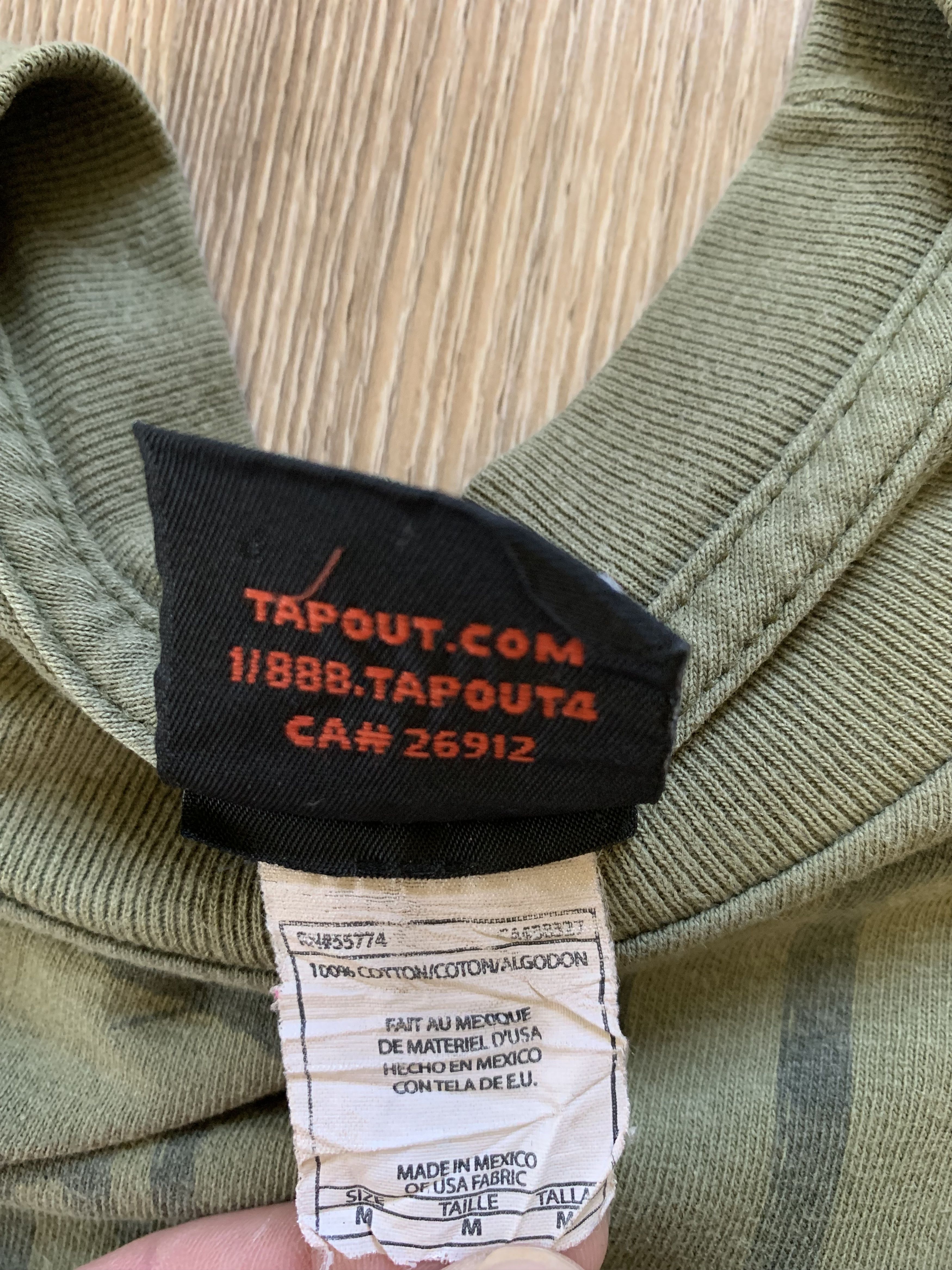 Tapout × Vintage Tapout Khaki Printed T Shirt Size US M / EU 48-50 / 2 - 9 Thumbnail