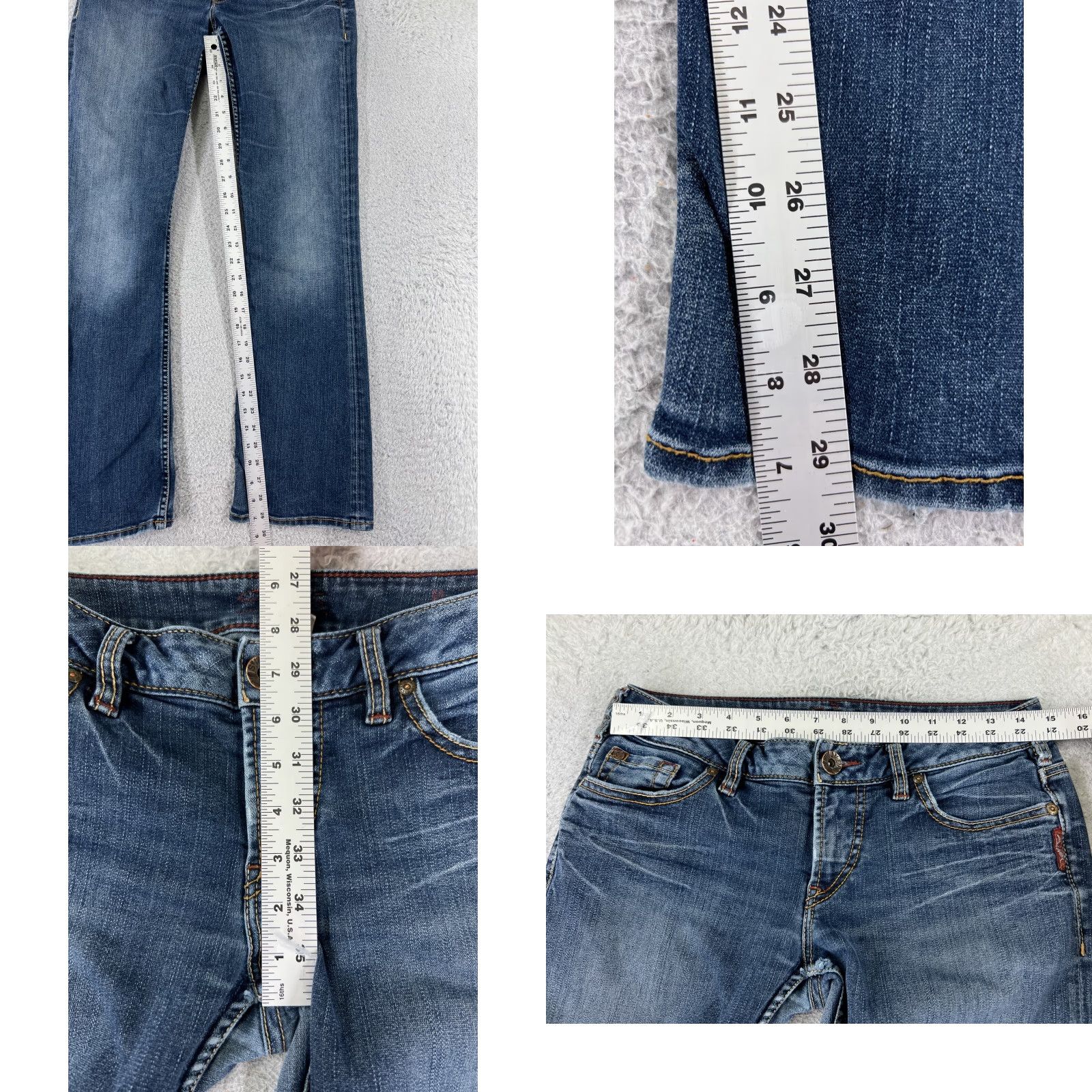 Silver Jeans Co. Silver Jeans Pants Womens 28x29 Blue Denim Toni Low Boot Cut Cotton Blend 28 Size 28" / US 6 / IT 42 - 8 Thumbnail