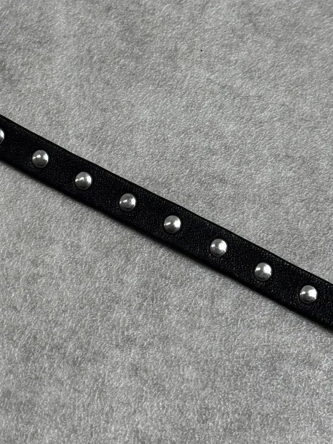 Prada Prada Black Floral Studded Leather Bracelet Size ONE SIZE - 9 Thumbnail