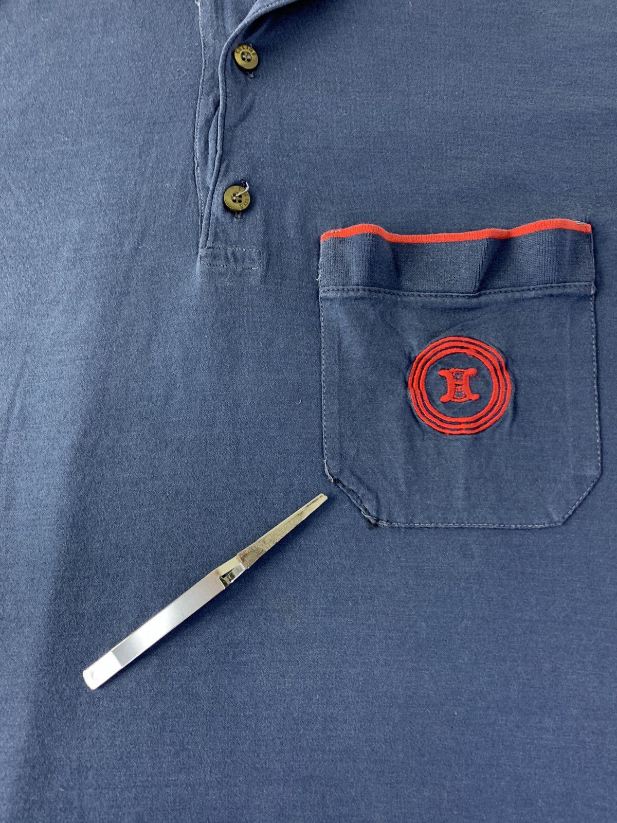 Celine Celine Paris Made In Italy Single Pocket Polo Tee T-shirt Size US S / EU 44-46 / 1 - 9 Thumbnail