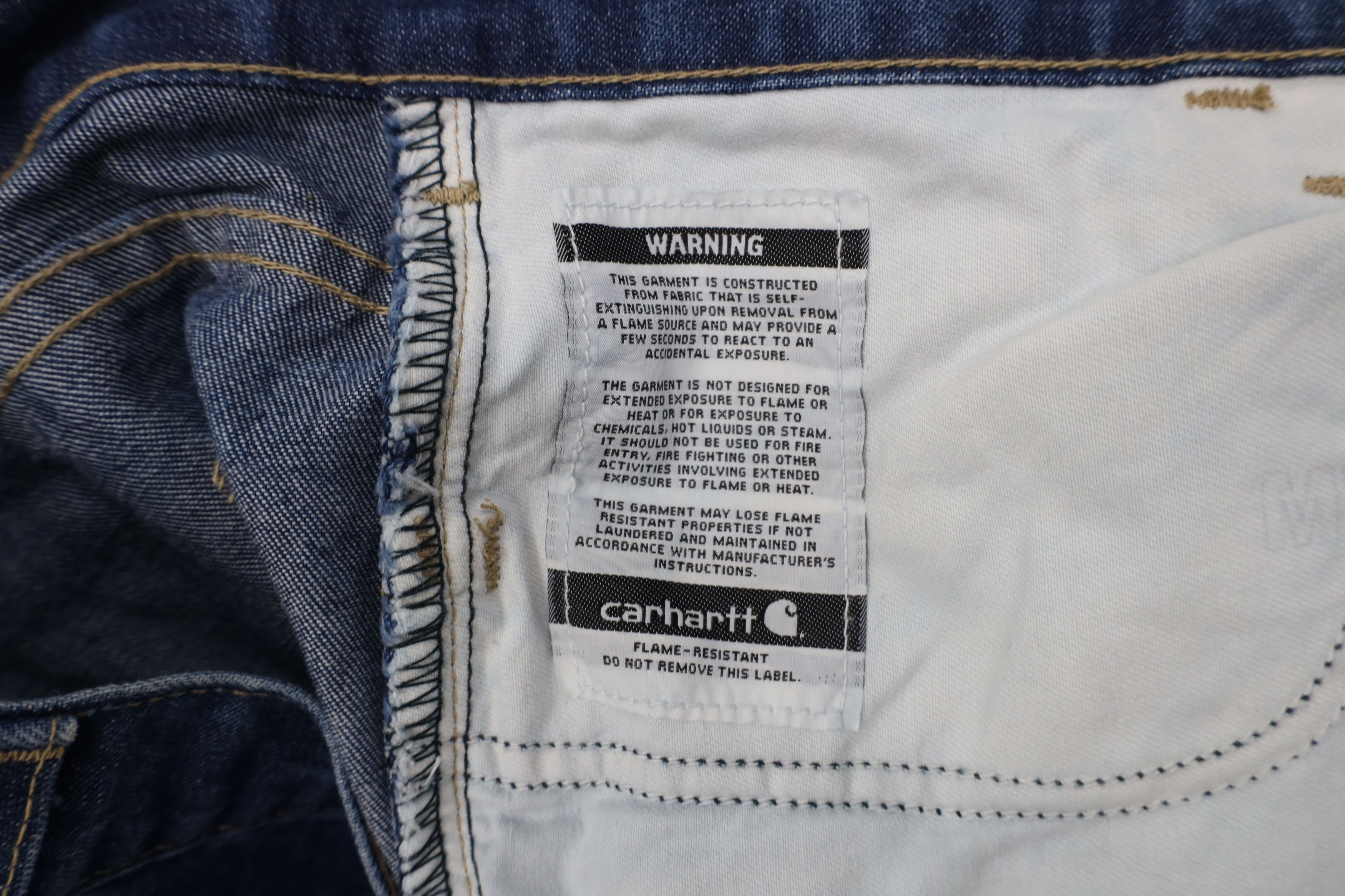 Carhartt Vintage Y2K Carhartt FR Resistant Relaxed Fit Wide Leg Jeans Size US 40 / EU 56 - 11 Thumbnail