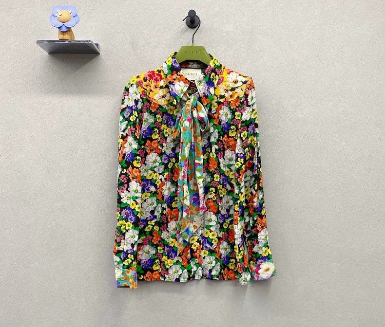 Gucci GucciLace-on flower shirt 2503-Nextarrow Size US XS / EU 42 / 0 - 1 Thumbnail