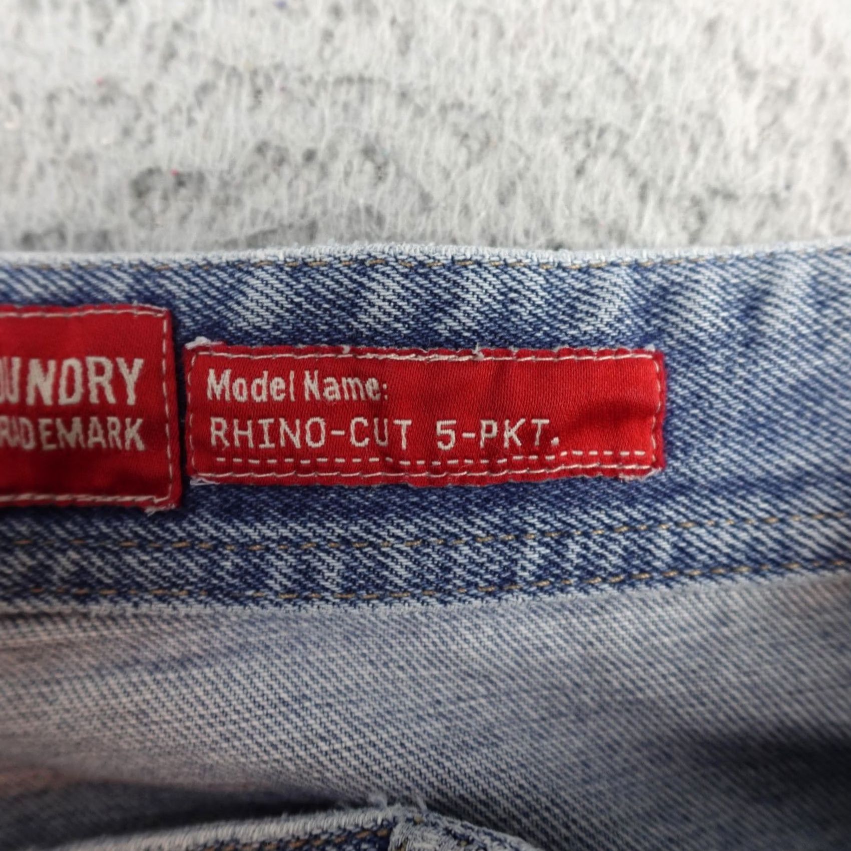 Ecko Unltd. Ecko Unltd. Jeans Mens 38 Blue Rhino-Cut Distressed Thrashed 5-Pocket Denim Y2K Vintage Hip Hop Logo 90s Jeans Mens Size US 38 / EU 54 - 5 Thumbnail