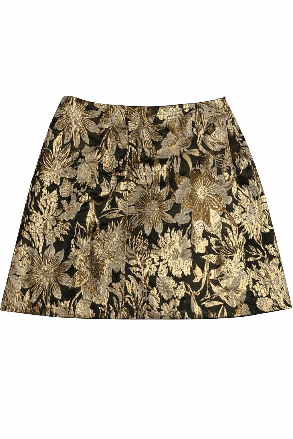 Other Paul Costelloe Dressage Gold Floral Brocade Skirt UK 10 Size L / US 10 / IT 46 - 3 Thumbnail