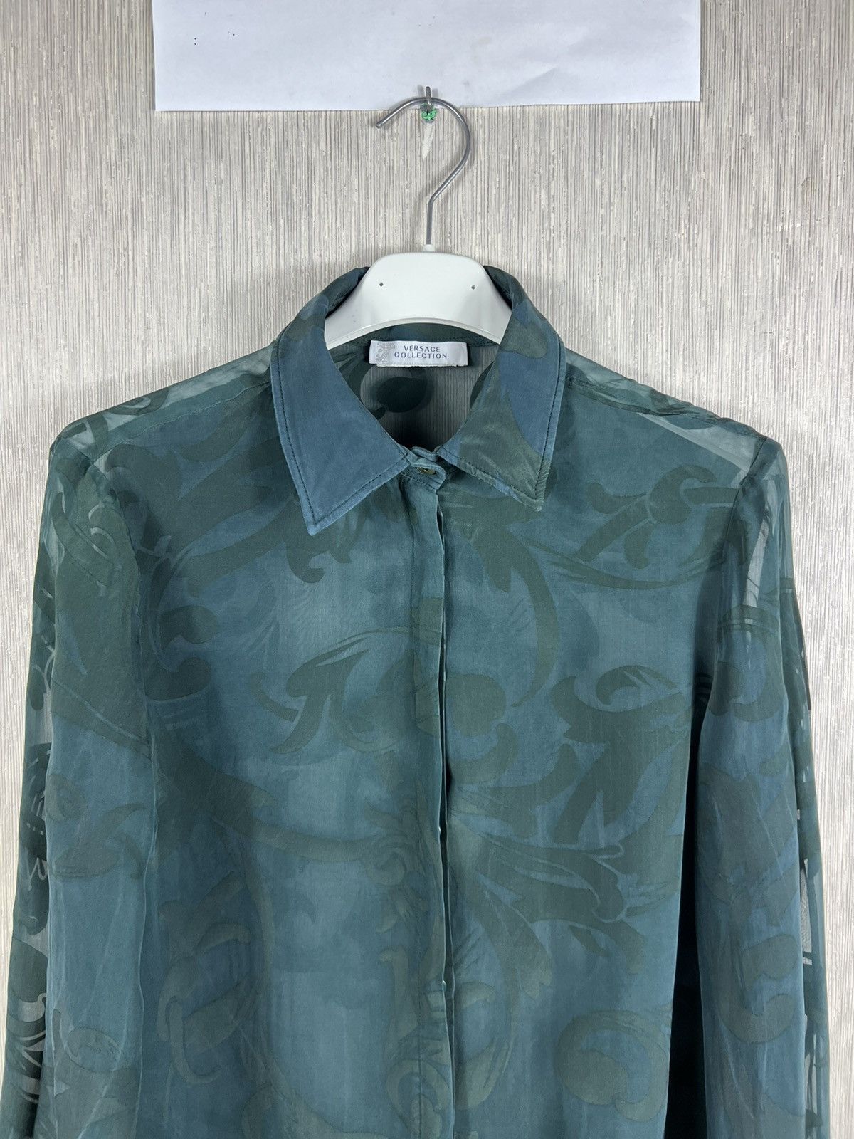 Versace Versace Collection transparent floral luxury shirt old money Size S / US 4 / IT 40 - 4 Thumbnail