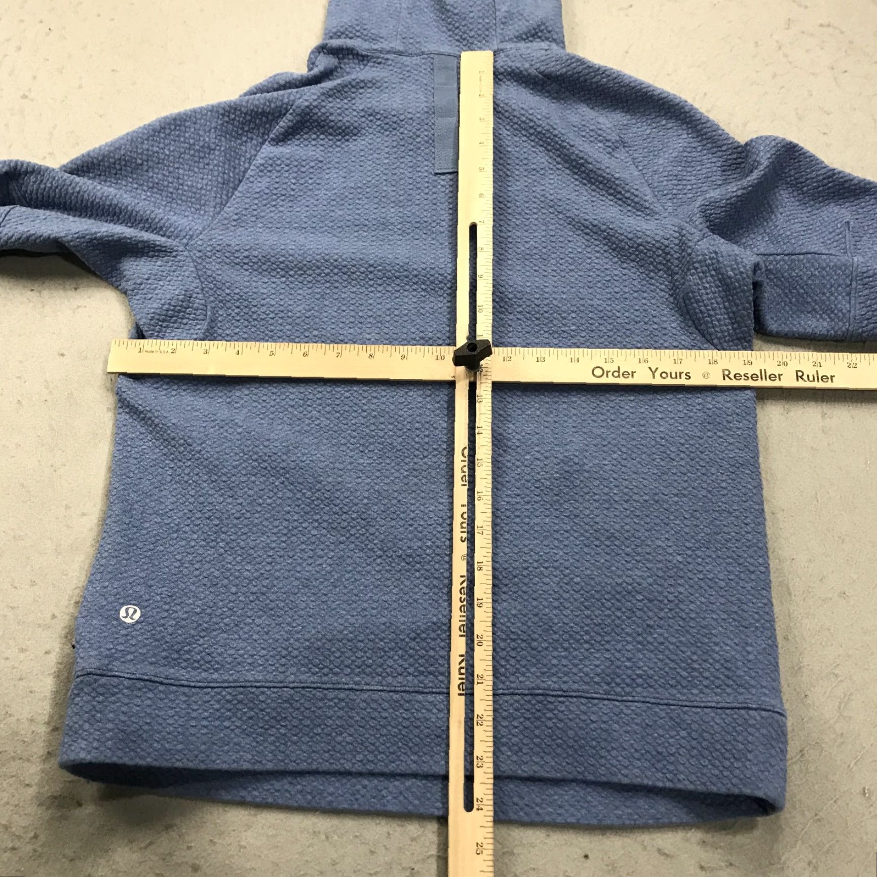 Lululemon Lululemon Hoodie Mens XS Blue Double Knit Textured Sweatshirt Pullover Gym City Outdoor Sports Size US XS / EU 42 / 0 - 7 Thumbnail