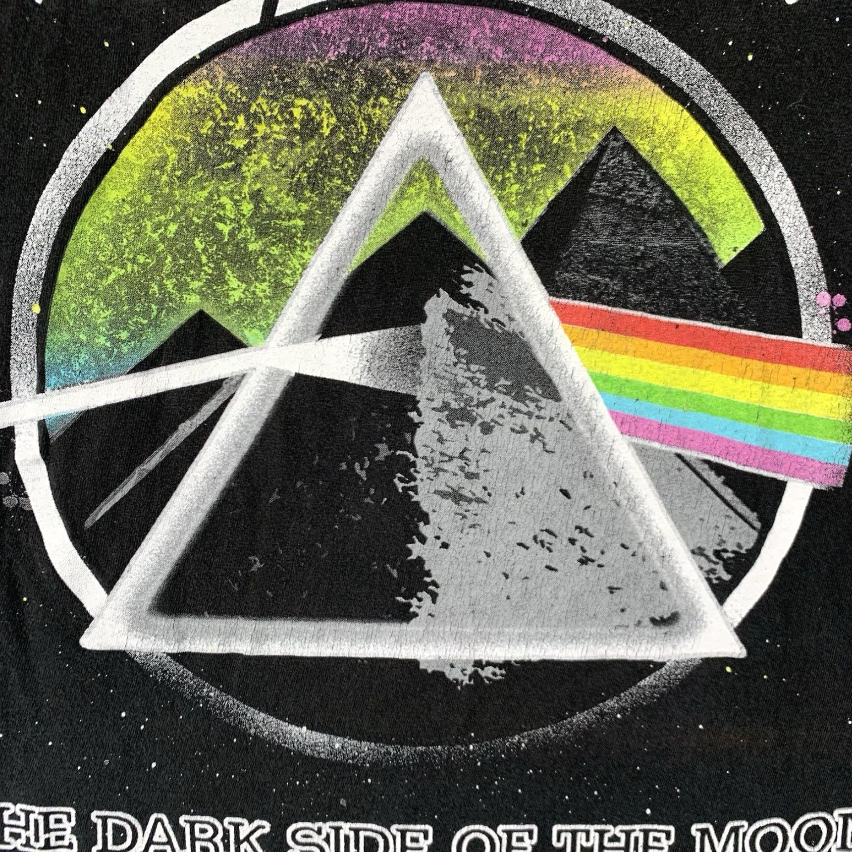 Vintage Pink Floyd Graphic T-Shirt Women's Medium Black 70s Music Rock Cap Sleeve Size M / US 6-8 / IT 42-44 - 4 Thumbnail