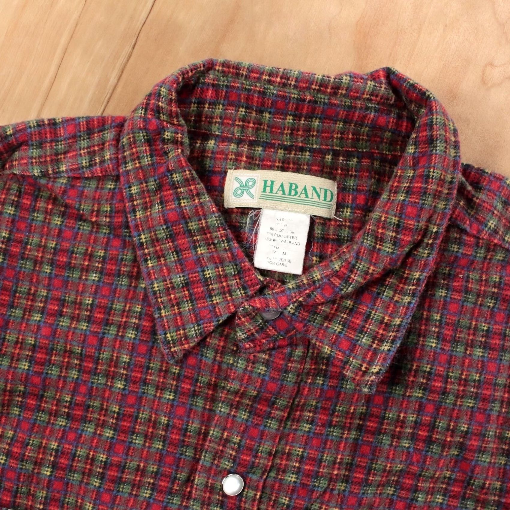 Haband VINTAGE HABAND snap front plaid shirt MEDIUM grunge 90s 00s Mens Size US M / EU 48-50 / 2 - 6 Thumbnail