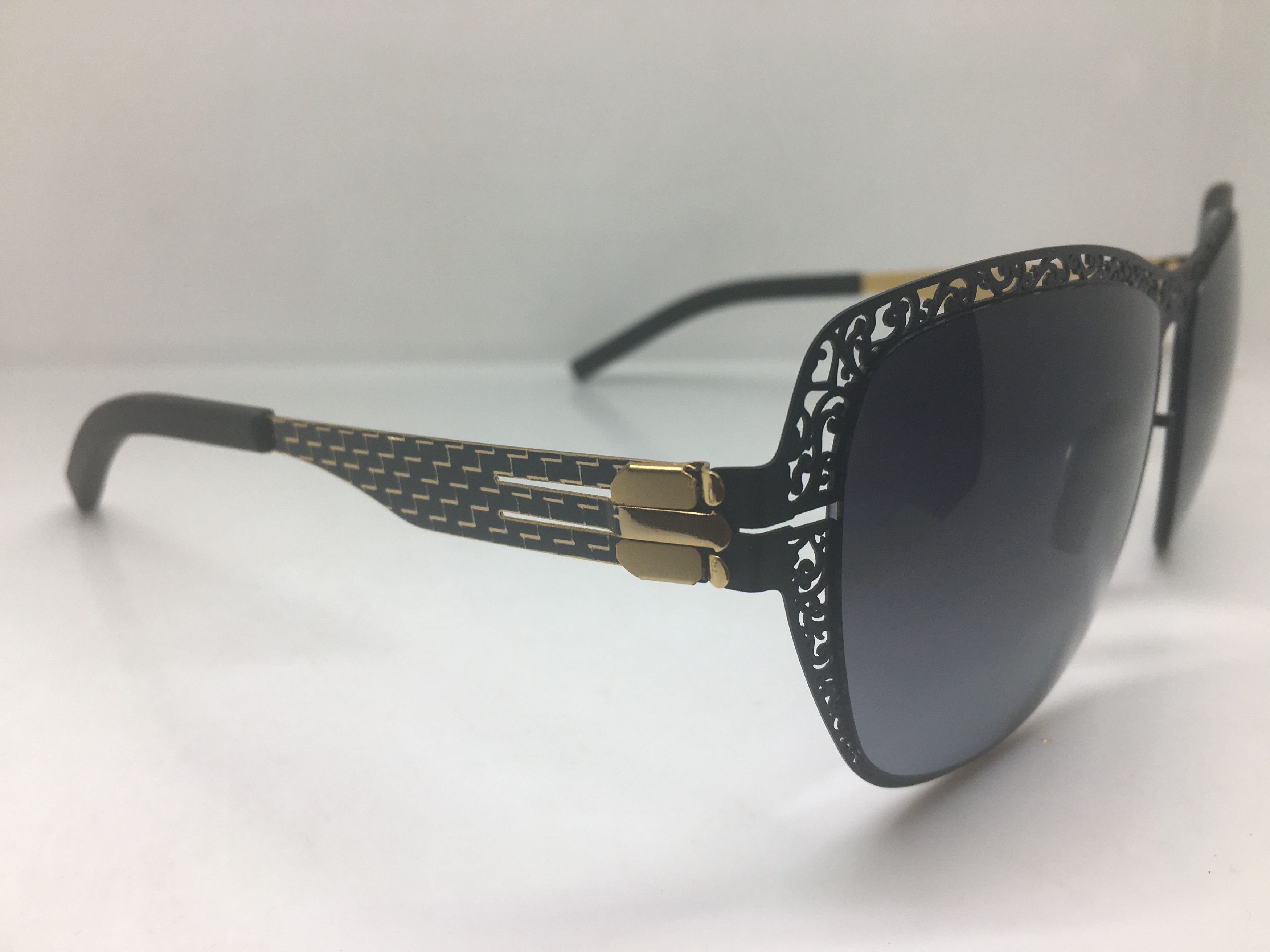 Other AC Berlin Black Alloy Oversize Sunglasses Frame Diva Size ONE SIZE - 2 Thumbnail