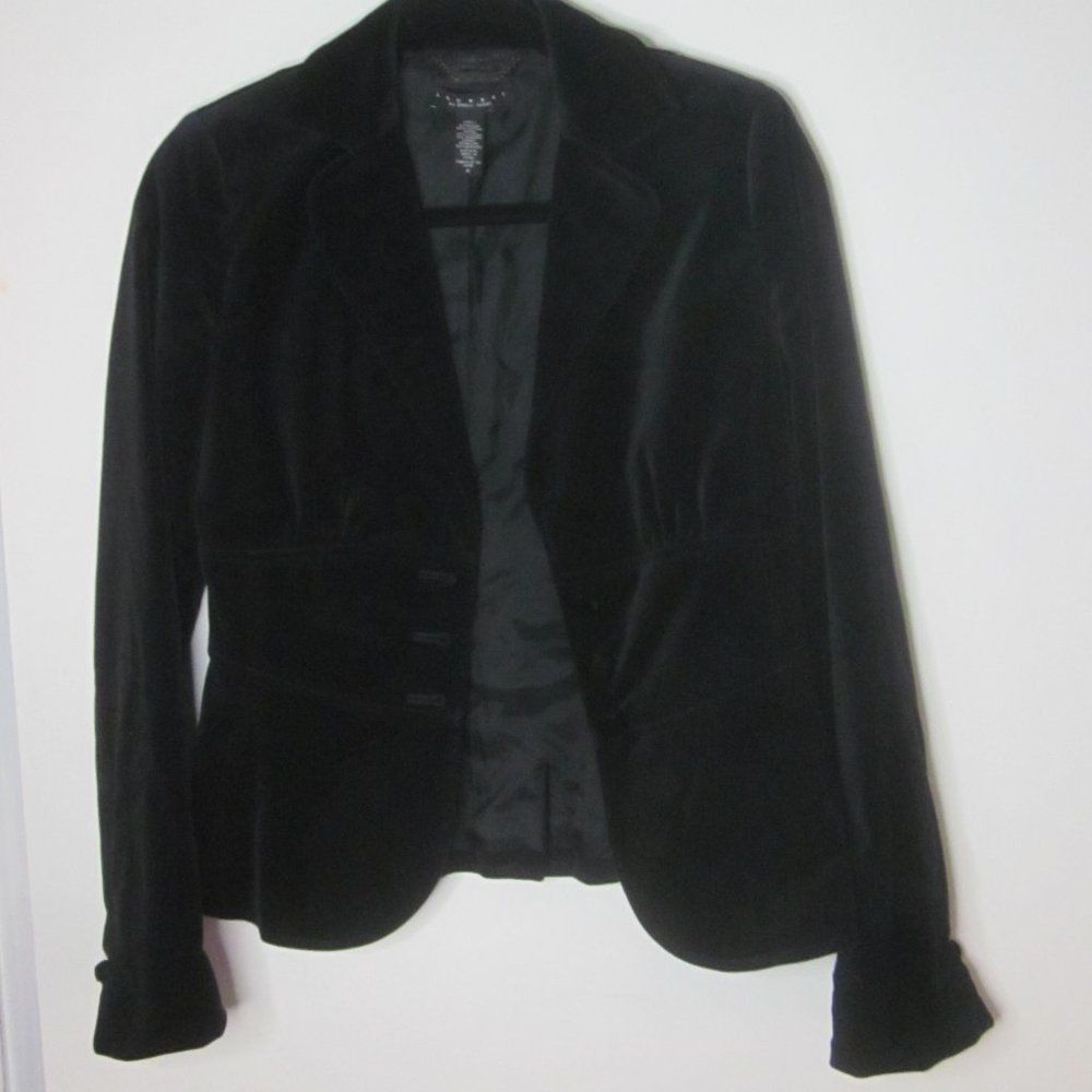 Laundry by Shelli Segal Vintage Laundry by Shelli Segal Womens Black Velvet Blazer Size S / US 4 / IT 40 - 2 Thumbnail