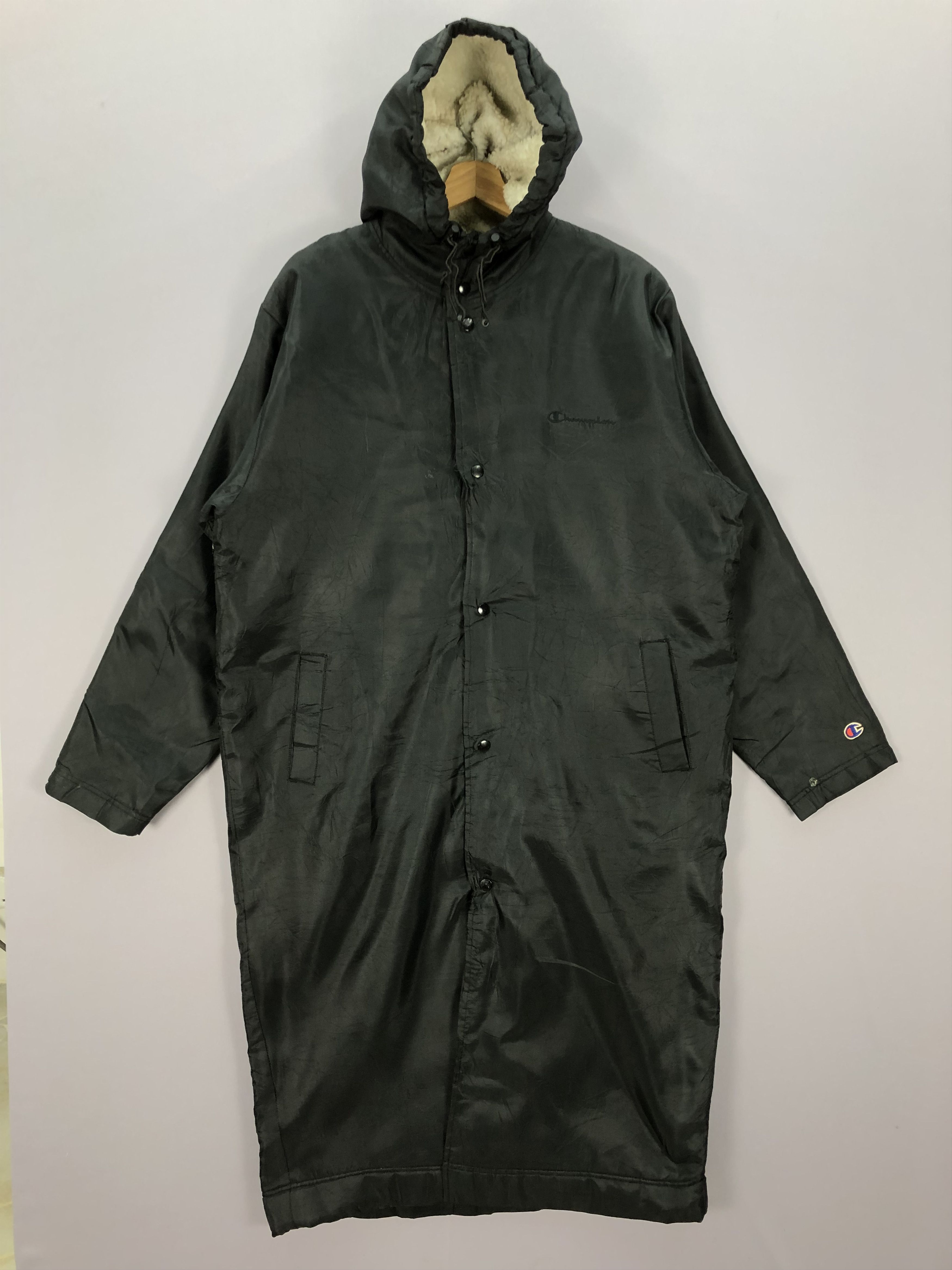 Champion Vintage Champion Windbreaker Fleece Hoodie Coach Jacket Size US L / EU 52-54 / 3 - 3 Thumbnail