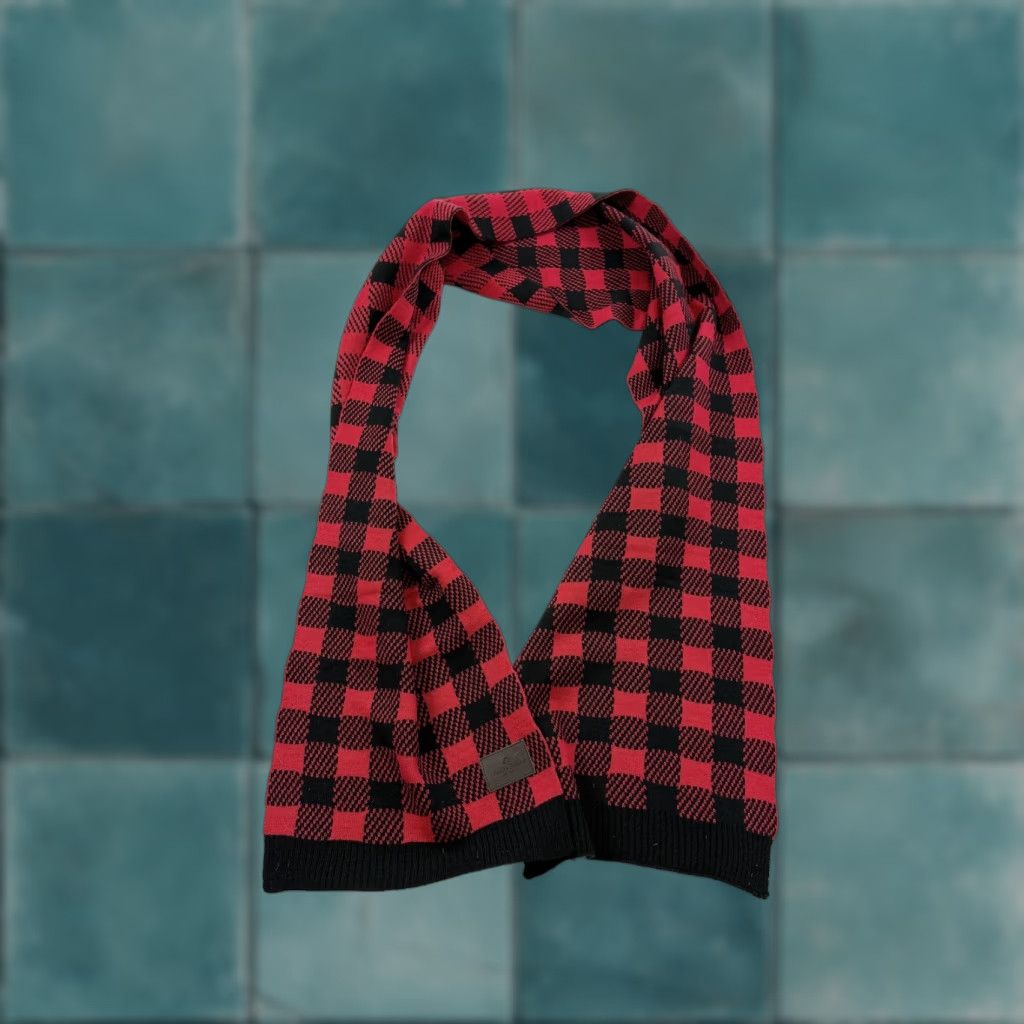 Vintage Woolrich Scarf Men Red Black Buffalo Plaid Winter Knit Wool Blend Outdoor Warm One Size Size ONE SIZE - 1 Thumbnail