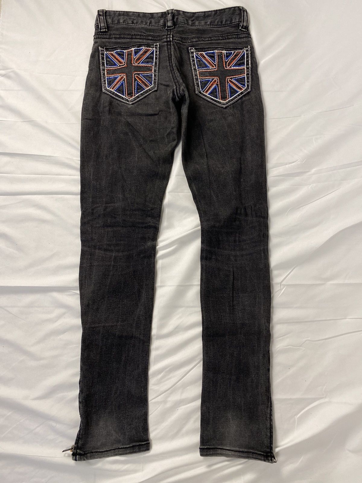 Japanese Brand 2000 Glad News Skinny Bristish Flag Punk Gothic Style Size US 28 / EU 44 - 2 Thumbnail