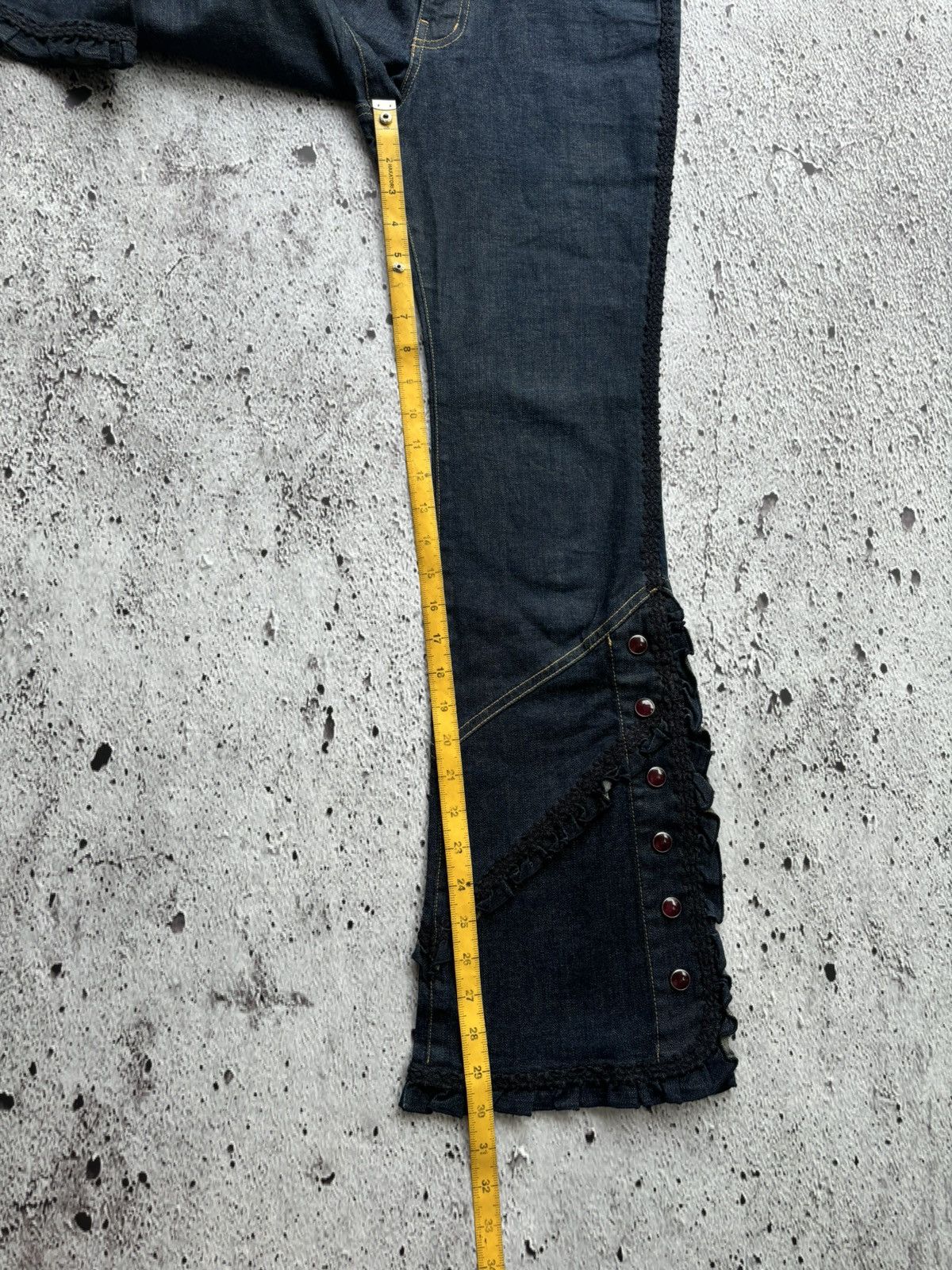 Hysteric Glamour 2000' Flare pink house botton bootcut style jeans Size 27" / US 4 / IT 40 - 12 Thumbnail