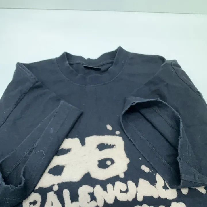 Balenciaga Balenciaga Black Short Sleeve Logo T-Shirt 0079-2507 Size S / US 4 / IT 40 - 8 Thumbnail