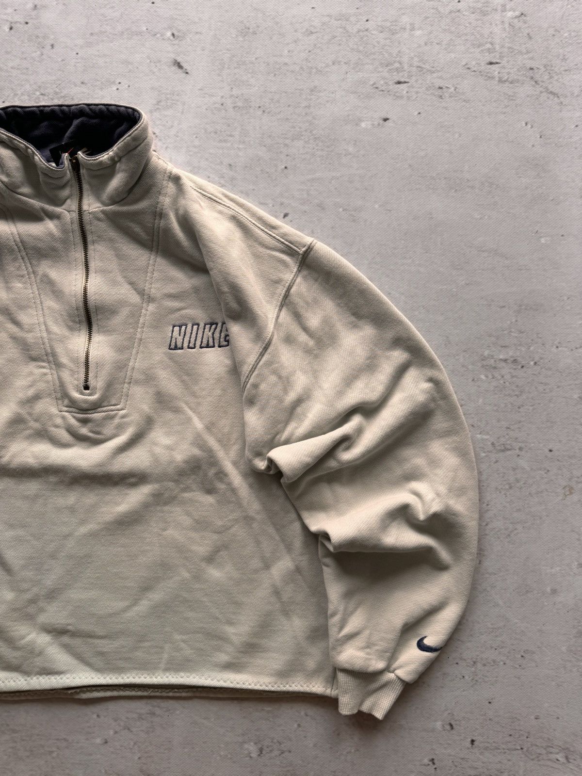 Nike × Vintage NIKE 1/3 ZIP VINTAGE CENTER LOGO OVERSIZE BOXY SWEATSHIRT Size US M / EU 48-50 / 2 - 3 Thumbnail