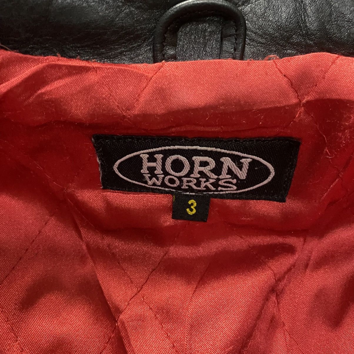 Genuine Leather Horn Works bikers double collar leather jacket Size M / US 6-8 / IT 42-44 - 12 Thumbnail