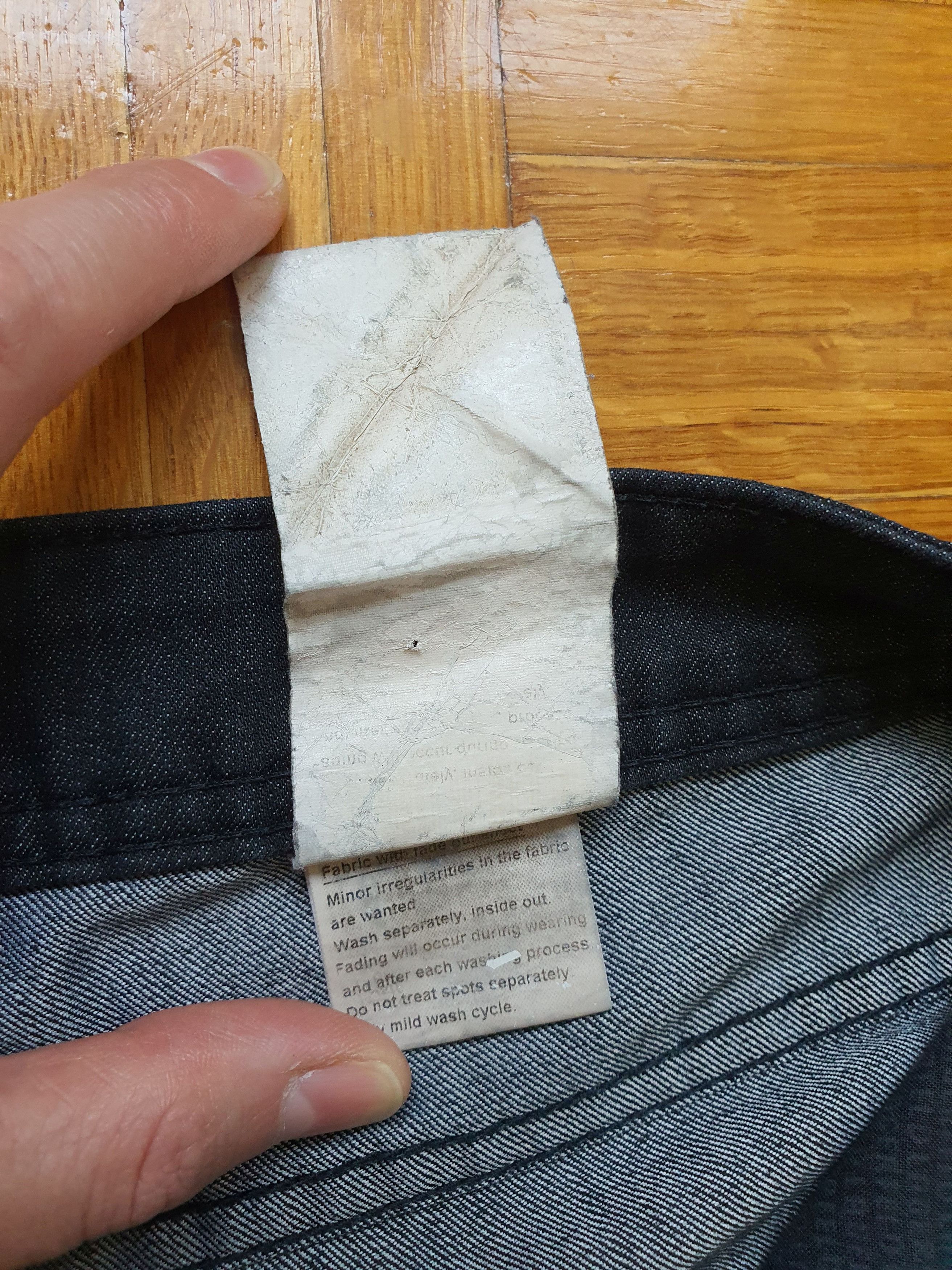 Karl Lagerfeld Waxed Denim Jeans - Vintage (Y2K, 00s) - Made In Italy Size US 34 / EU 50 - 7 Thumbnail