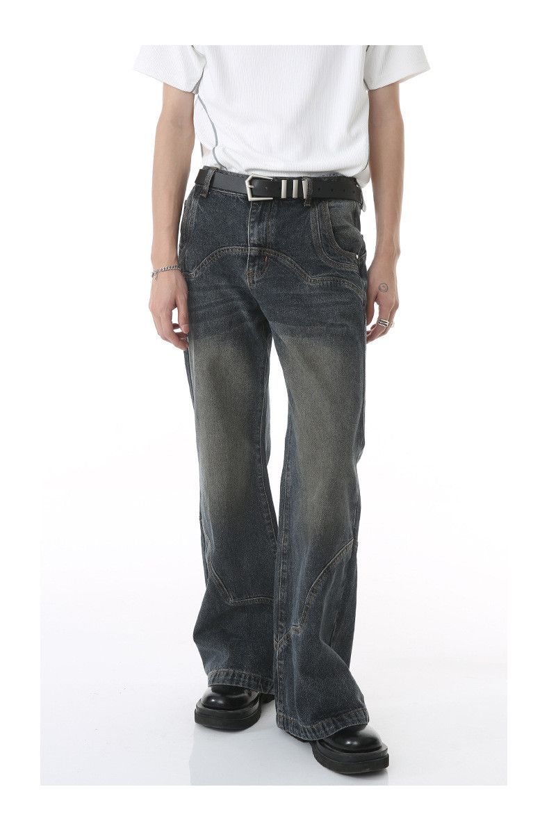 Japanese Brand × Jean Japanese retro patchwork flared cargo loose jeans Size US 32 / EU 48 - 1 Thumbnail