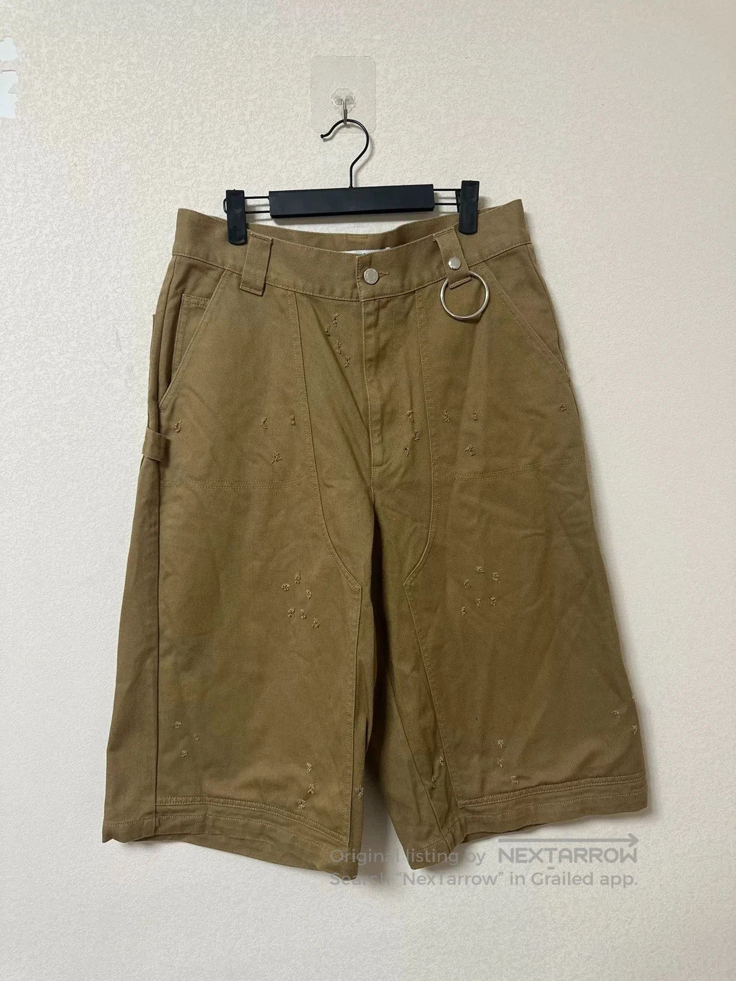 Givenchy Givenchy Brown Denim Shorts with Ring Detail. Size US 44 / EU 60 - 1 Thumbnail