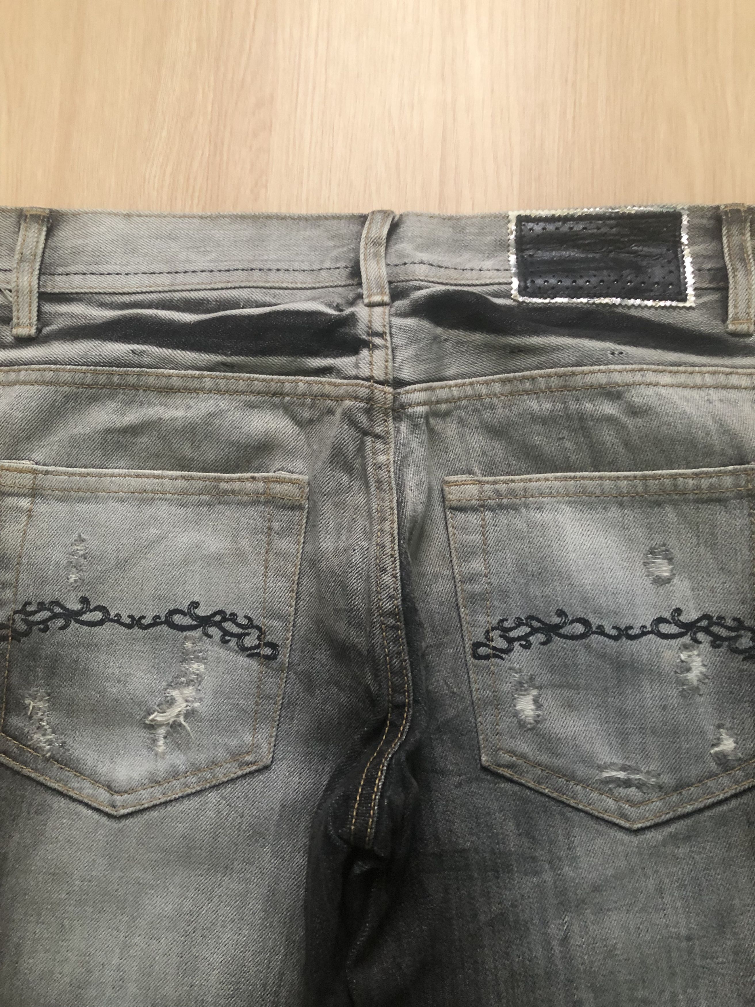 Japanese Brand Midas9 Distressed Bootcut Jeans Size US 32 / EU 48 - 3 Thumbnail
