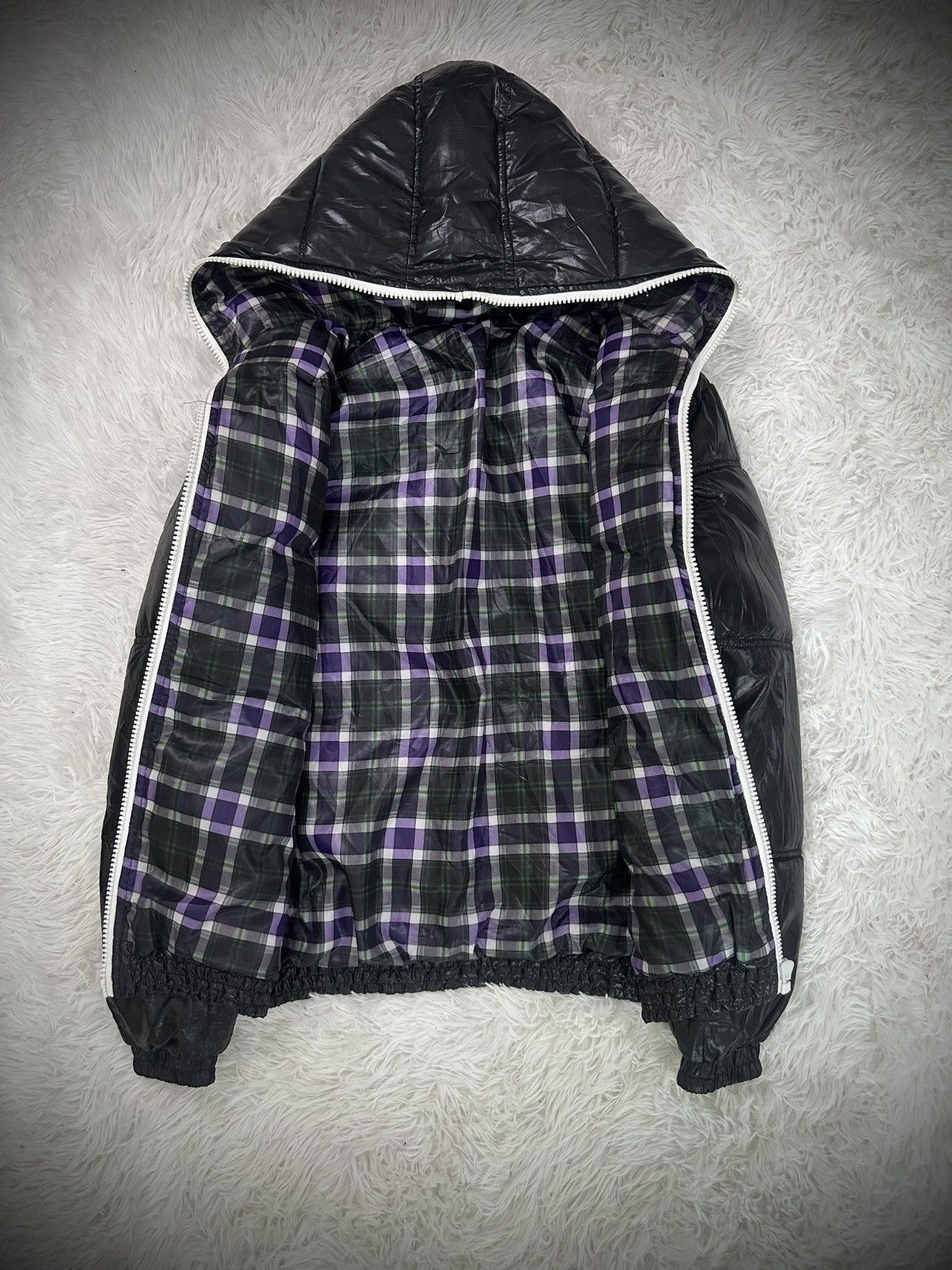 Japanese Brand 💥rare💥 2000s japanese brand EXHIBITIONIST puffer punk hoodie Size US L / EU 52-54 / 3 - 6 Thumbnail