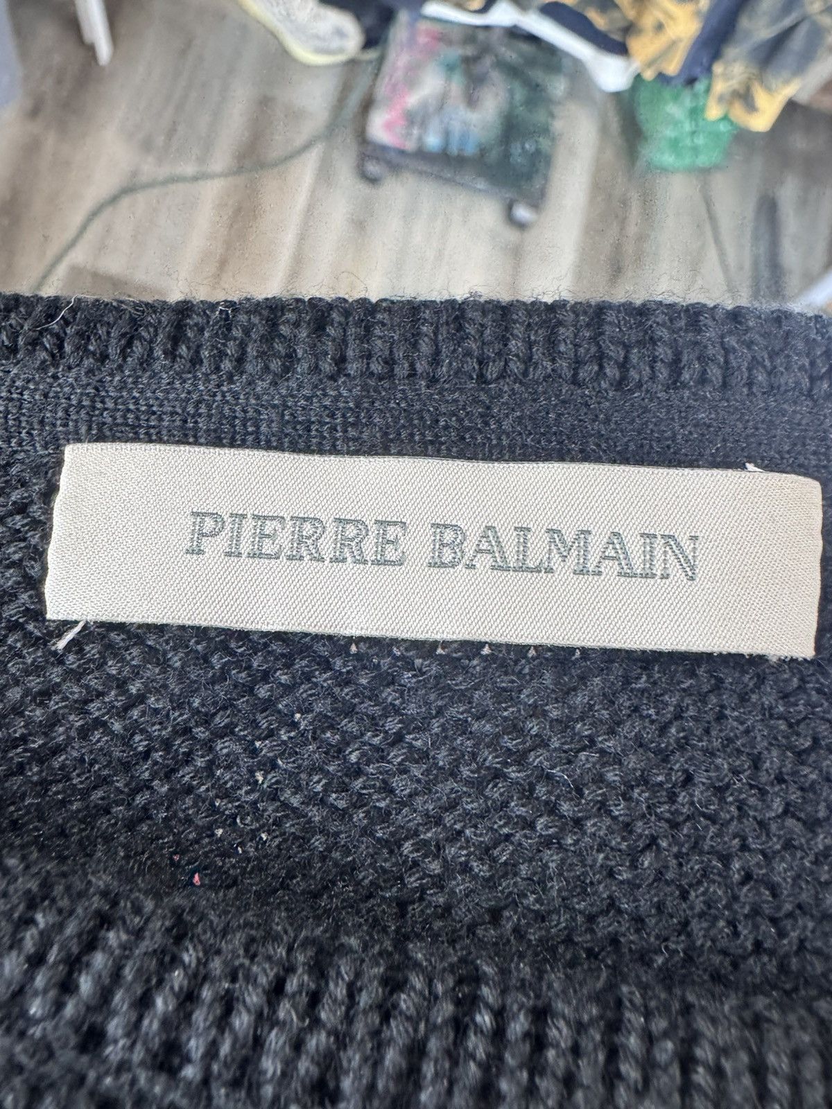 Balmain RARE HOLES KNIT BALMAIN SWEATER 2013 ( original owner ) Size US L / EU 52-54 / 3 - 2 Thumbnail