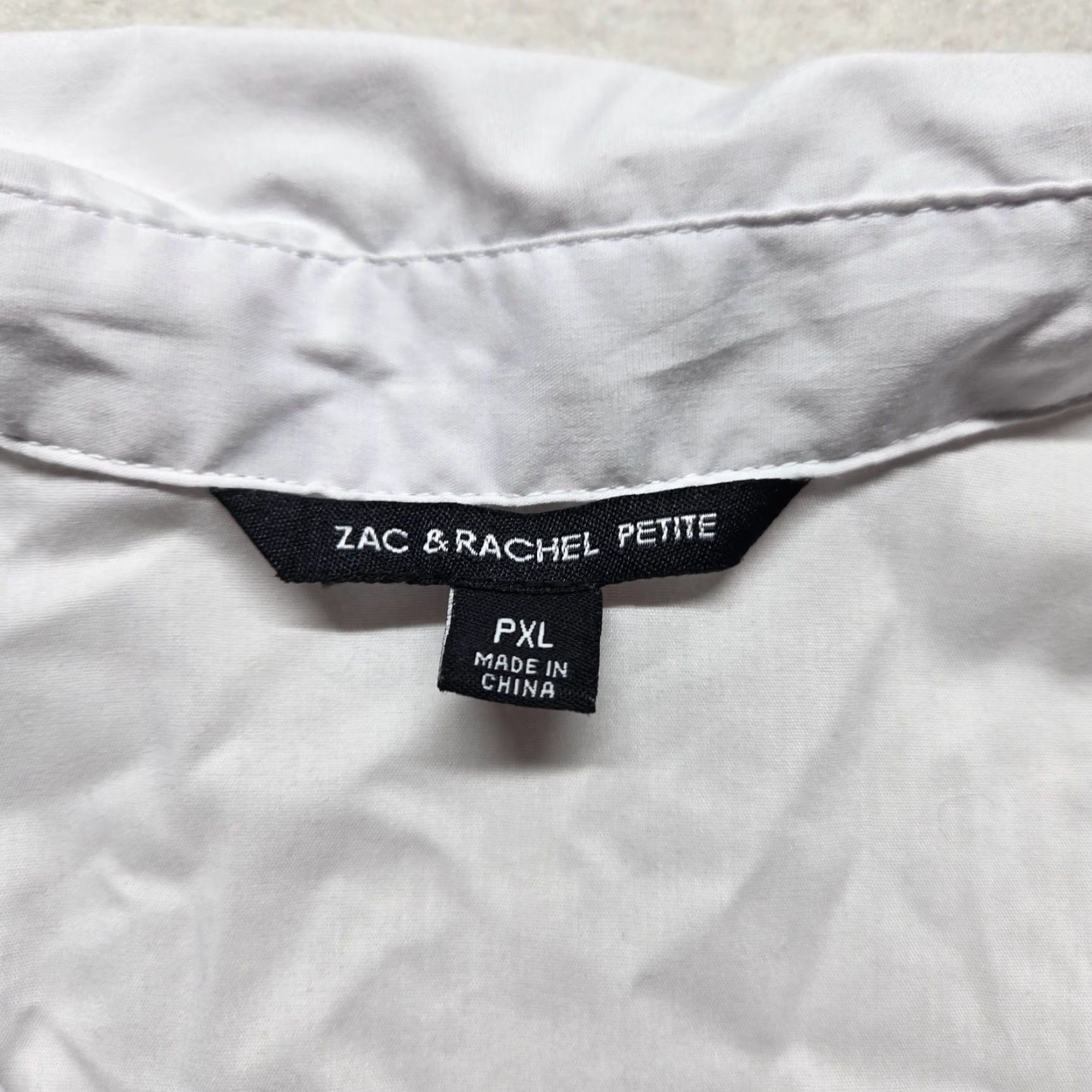 Vintage ZAC & RACHEL Shirt Adult Women's PXL Petite White Long Sleeve Button-Down Shirt Size XL / US 12-14 / IT 48-50 - 3 Thumbnail