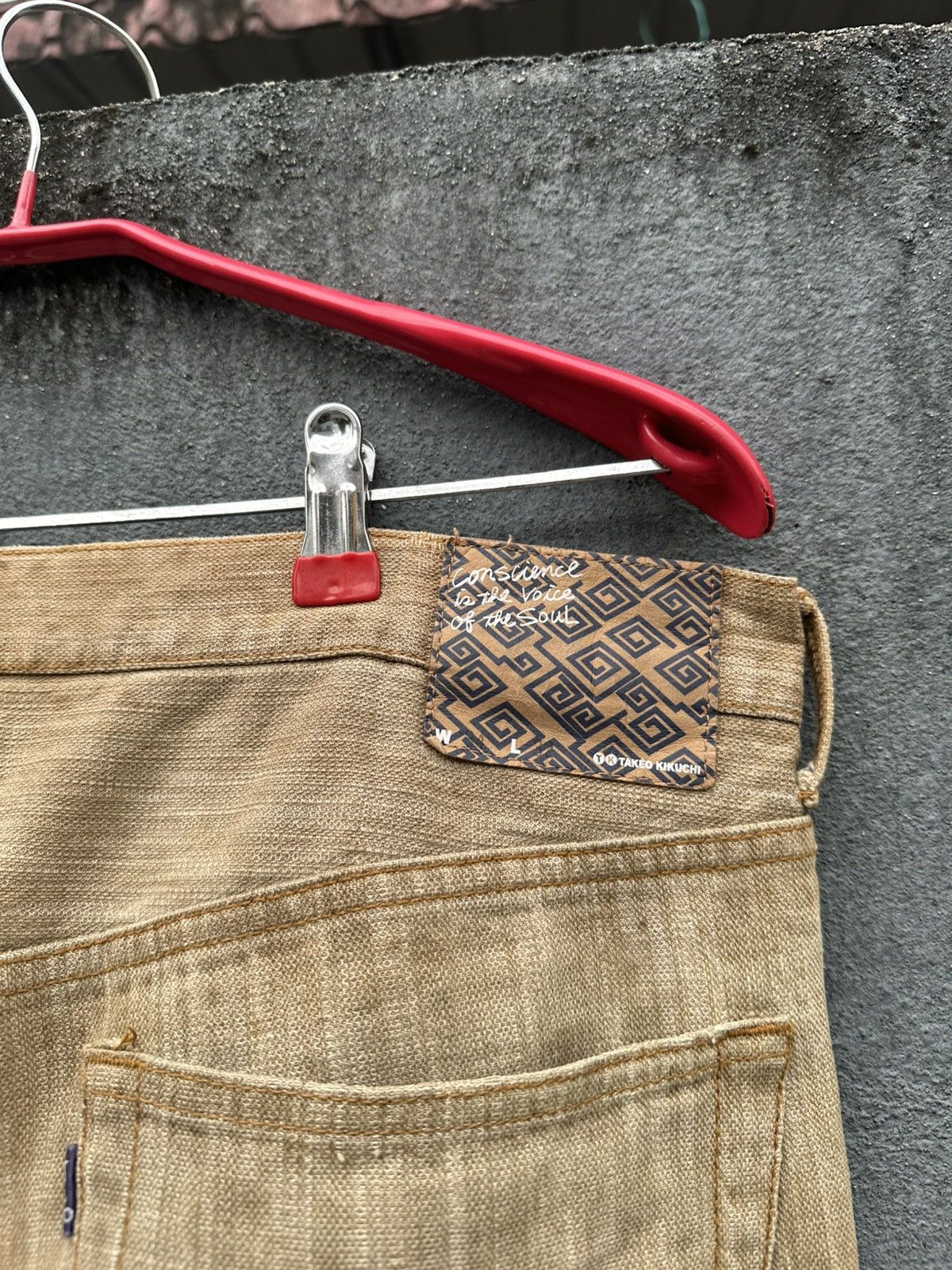 Takeo Kikuchi 👹Vintage Takeo Kikuchi Wool Baggy Jeans Size US 31 - 12 Thumbnail