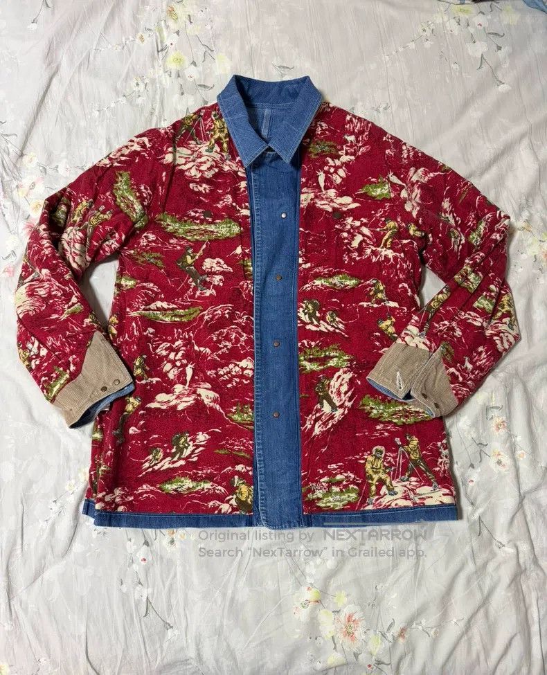 Visvim Visvim 20ss spot limited splash-ink four-pocket denim jack Size US M / EU 48-50 / 2 - 3 Thumbnail