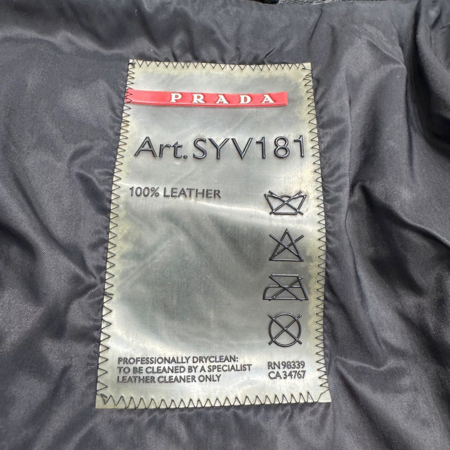 Prada black leather multi-pocket jacket. Size US M / EU 48-50 / 2 - 3 Thumbnail