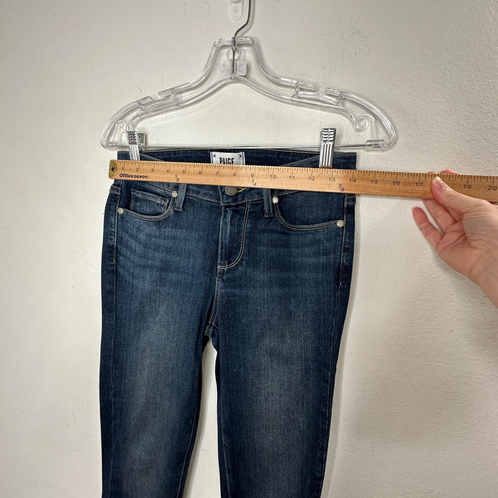 Paige Paige Dark Wash Verdugo Ankle Nottingham Skinny Jean 26 Size 26" / US 2 / IT 38 - 9 Thumbnail