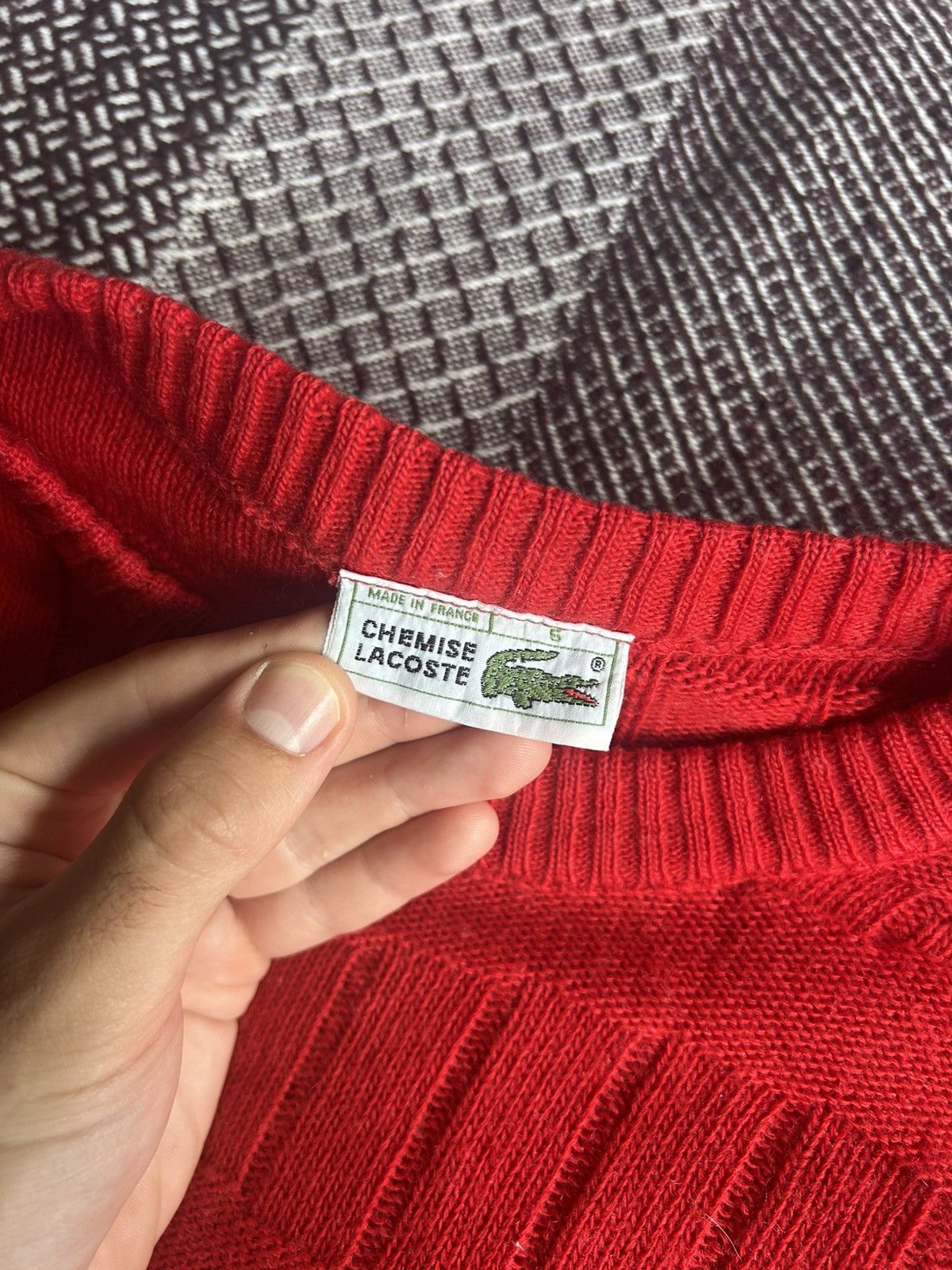 Lacoste Vintage Lacoste Chemise Sweater Unisex Red Size 5 Streetwear Size US L / EU 52-54 / 3 - 4 Thumbnail