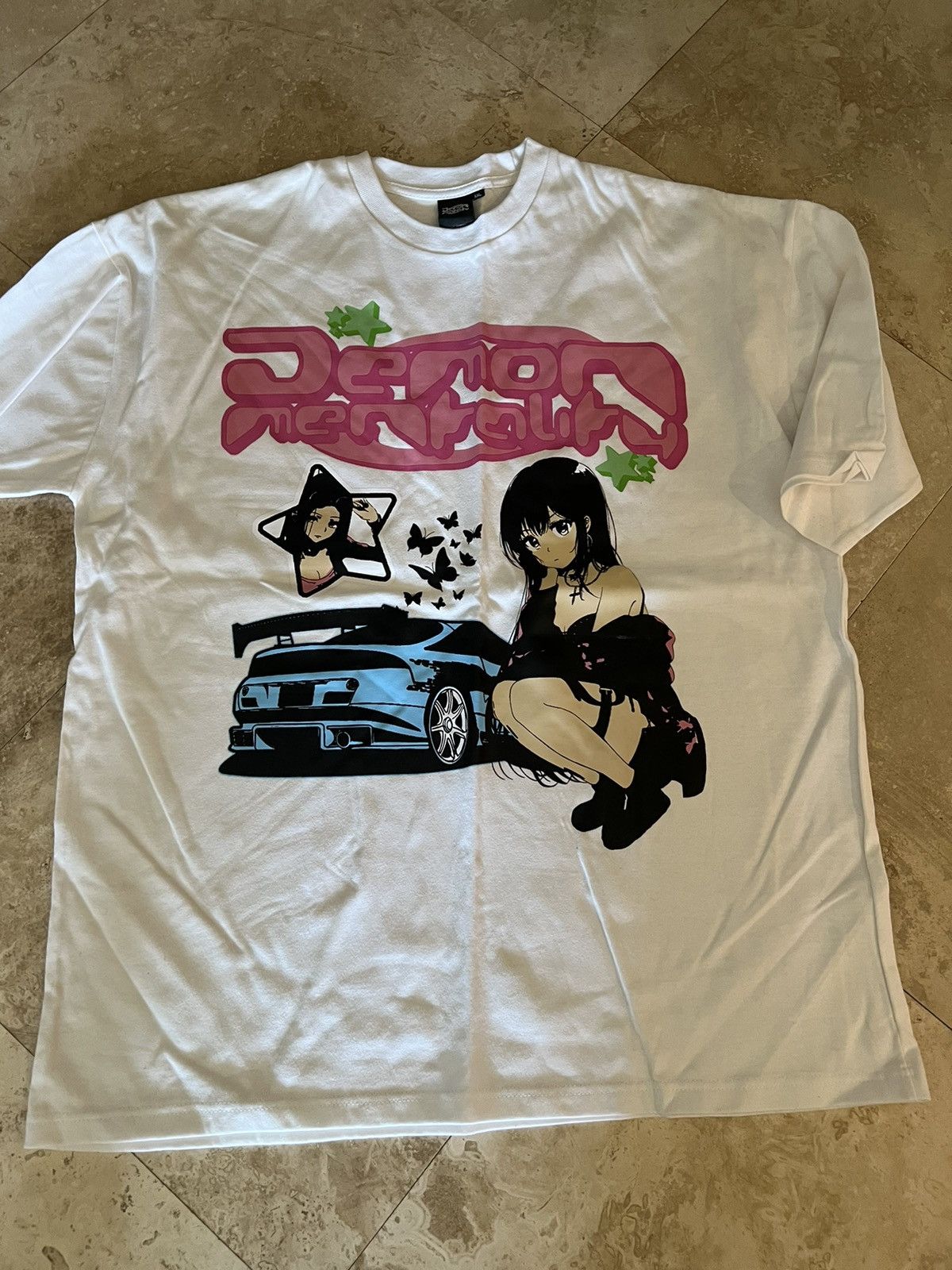 Japanese Brand demons basement y2k graphic tee | Grailed