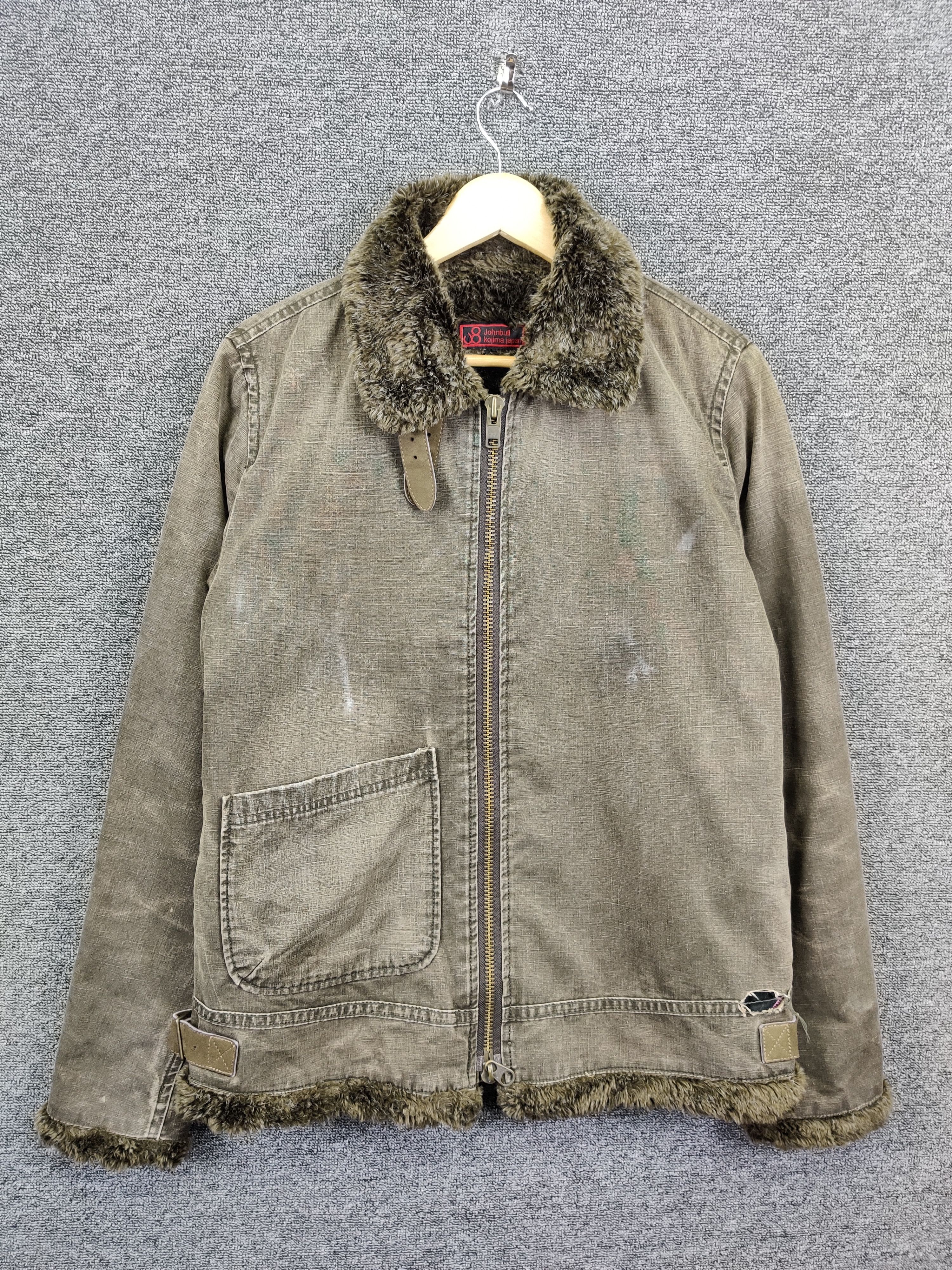Johnbull Vintage John Bull Kojima Faux Fur Shearling Denim Jacket Size US L / EU 52-54 / 3 - 1 Thumbnail