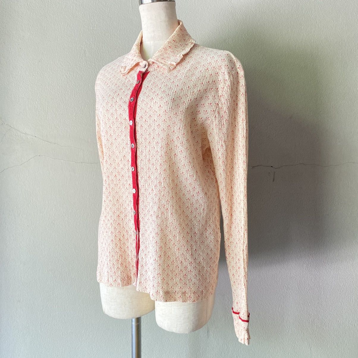 Tsumori Chisato TSUMORI CHISATO Retro Button-Up with Red Trim Size XS / US 0-2 / IT 36-38 - 13 Thumbnail