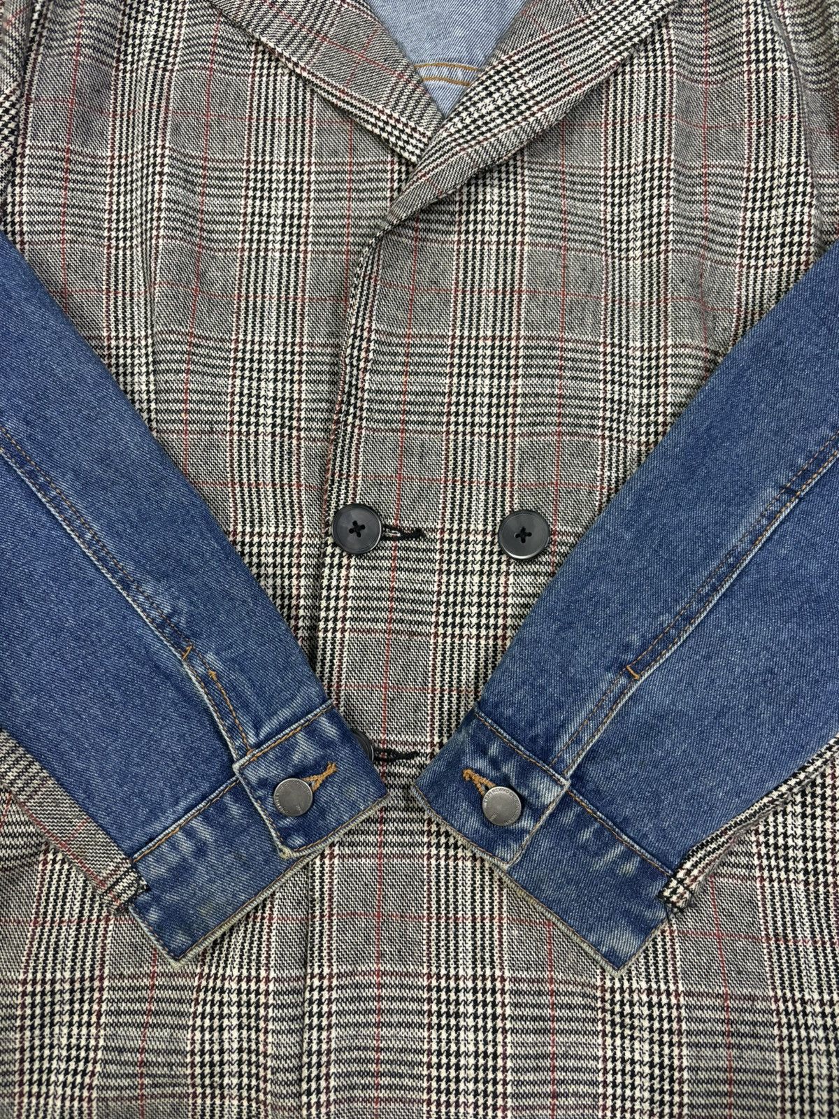 Japanese Brand Y2K Japanese Brand Hybrid Wool Blend-Denim Blazer Jacket Size US M / EU 48-50 / 2 - 9 Thumbnail