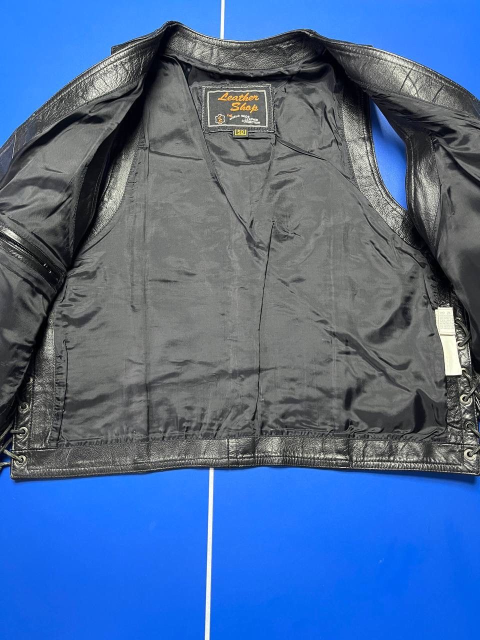 The Leather Shop Leather Motorcycle Biler Vest Size 50S - 9 Thumbnail