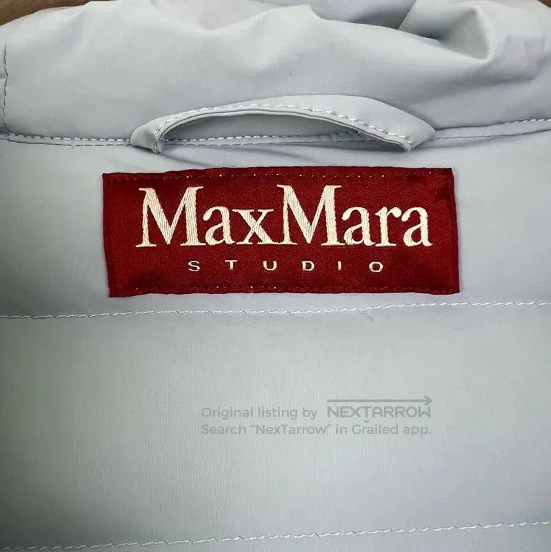 Max Mara MaxMara Light Blue Long Down Jacket . Size XS / US 0-2 / IT 36-38 - 3 Thumbnail