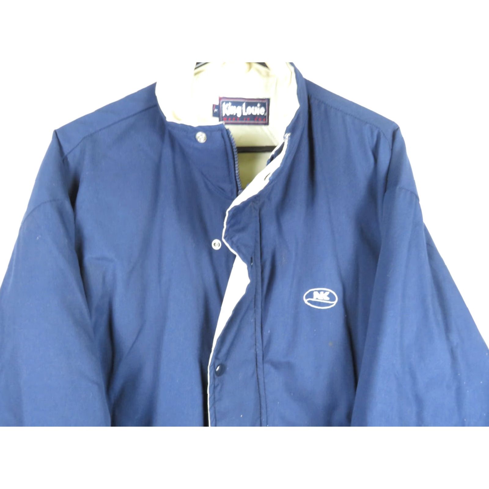 Vintage VINTAGE King Louie USA Jacket Bomber Navy Blue L Men Pro Fit Full Zip Lined Pockets USA Theme Classic ثبت Size US L / EU 52-54 / 3 - 3 Thumbnail