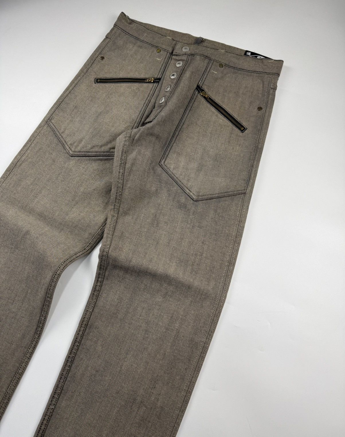 Evisu Evisu Lot 0049 Embroidered Seagull Reversible Jeans Size US 31 - 14 Thumbnail