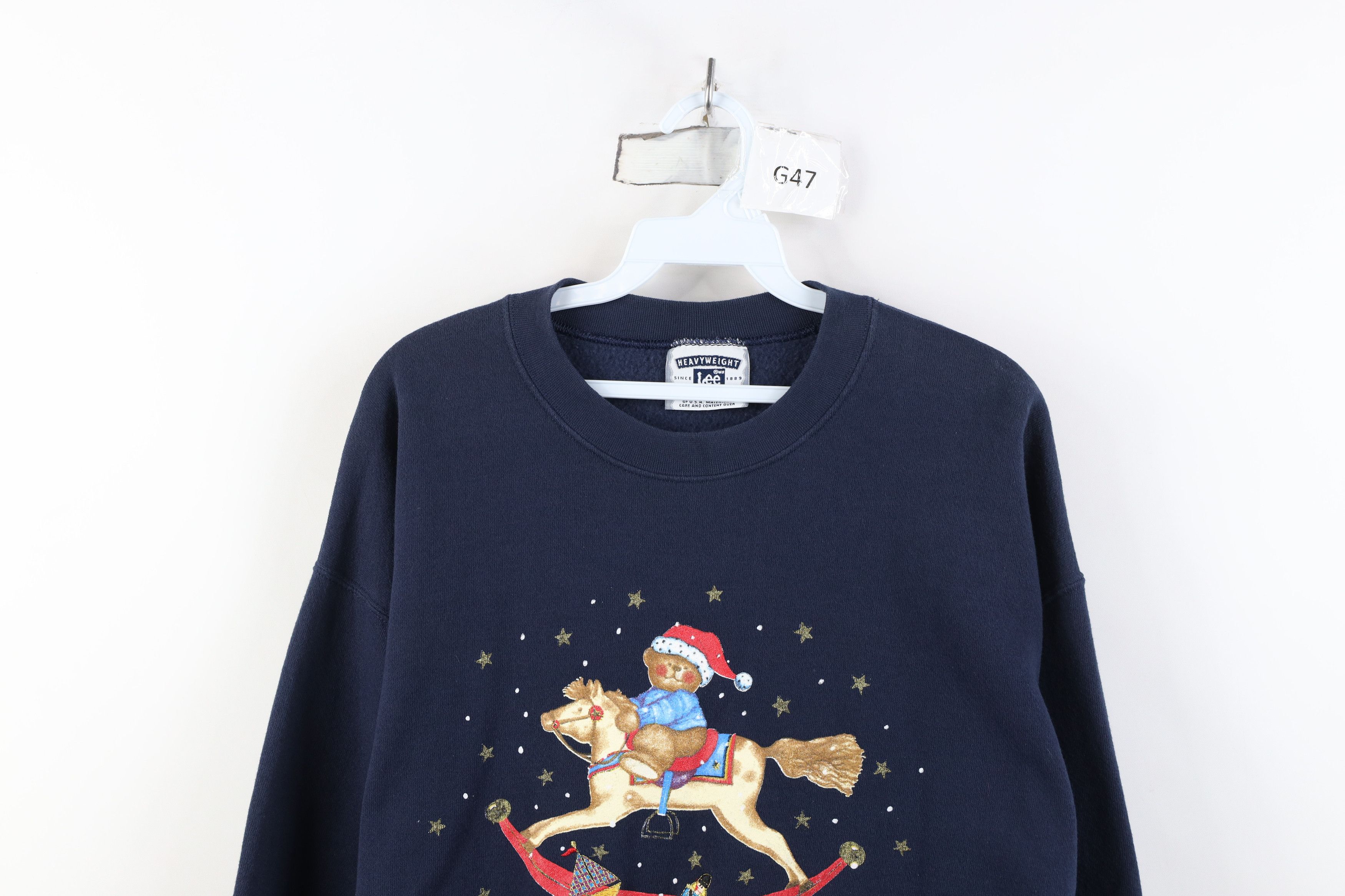 Vintage Vintage 90s Streetwear Christmas Horse Sweatshirt USA Size L / US 10 / IT 46 - 2 Thumbnail