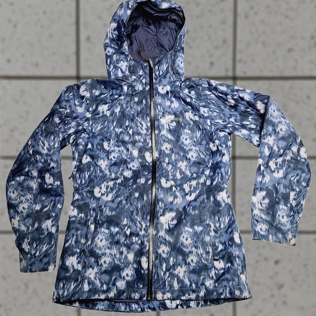 Vintage Columbia Jacket Women XS Full Zip Hooded Omni Tech Lined Winter Coat Blue Jacket Ø Size XS / US 0-2 / IT 36-38 - 1 Thumbnail